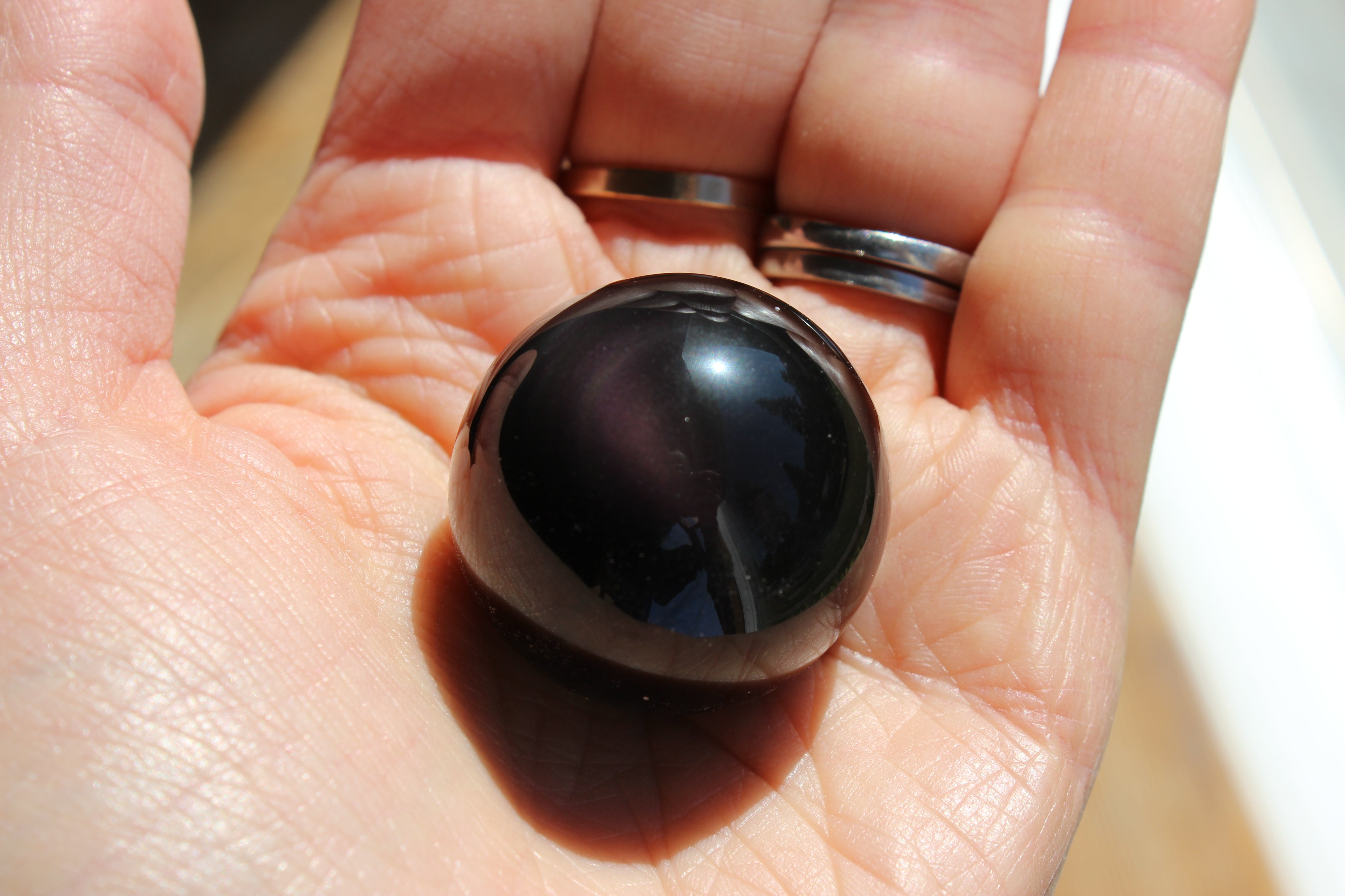 Rainbow obsidian sphere 1, new