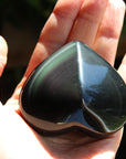 Rainbow obsidian heart 3, new