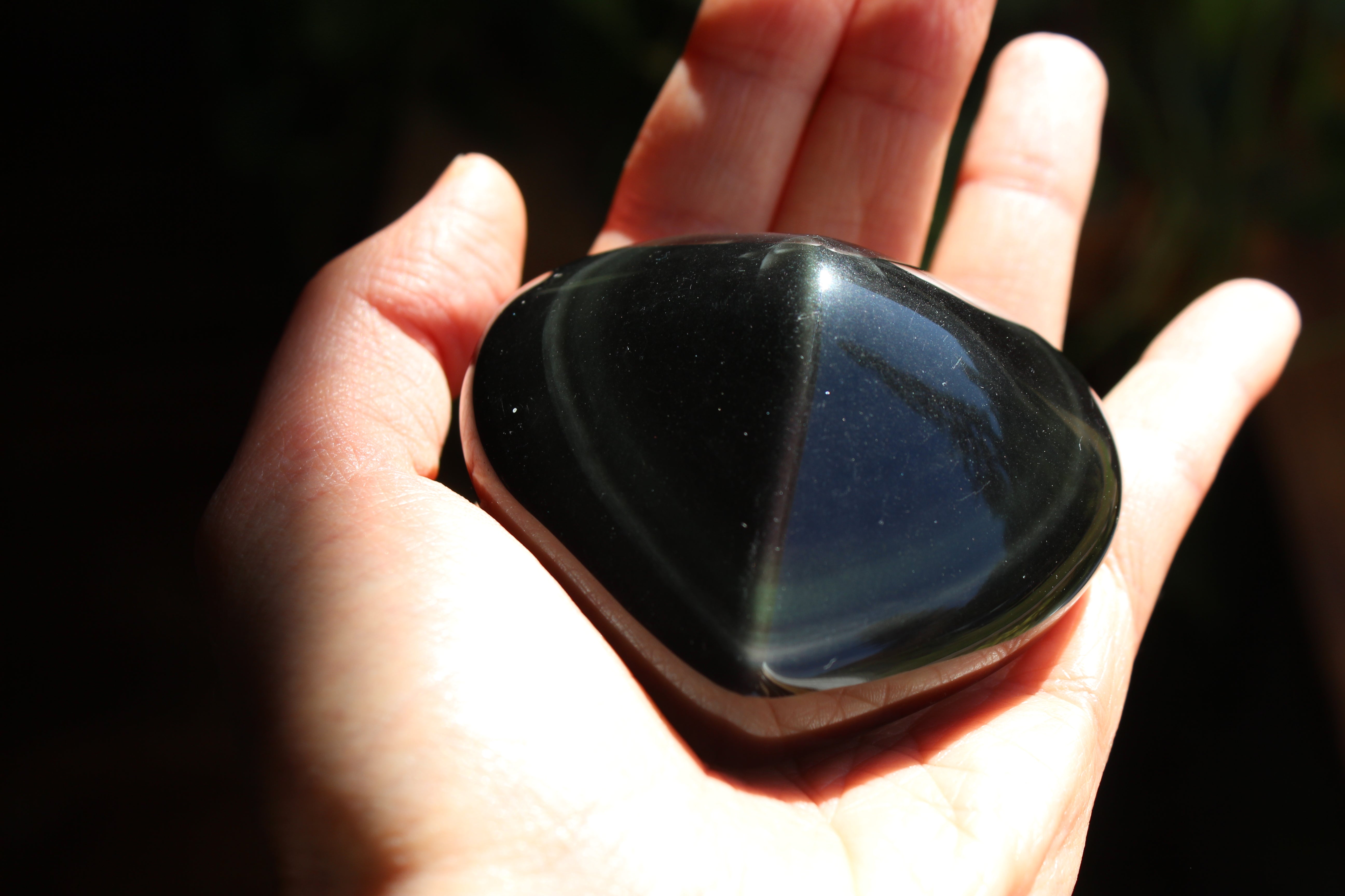 Rainbow obsidian heart 3, new
