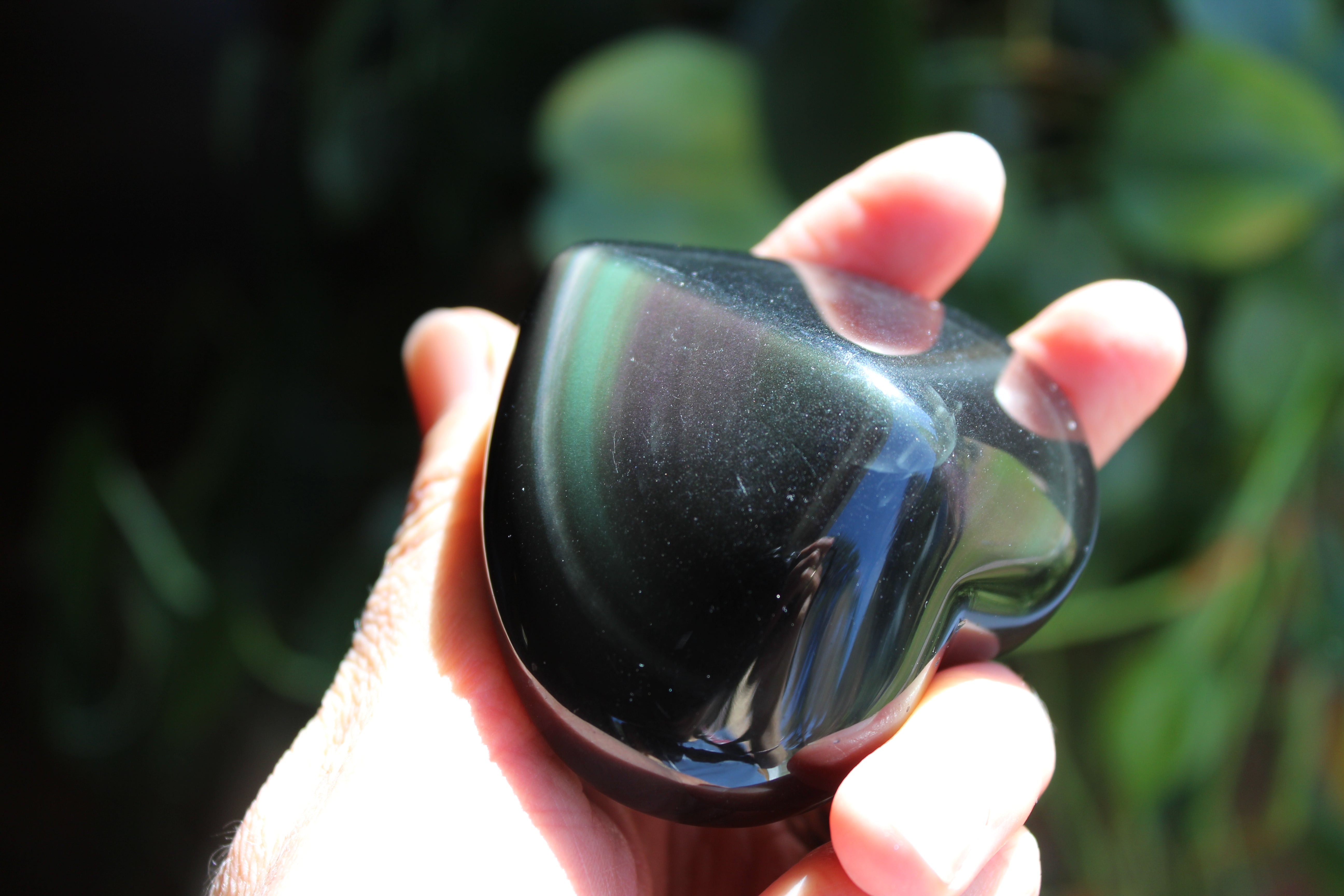 Rainbow obsidian heart 3, new