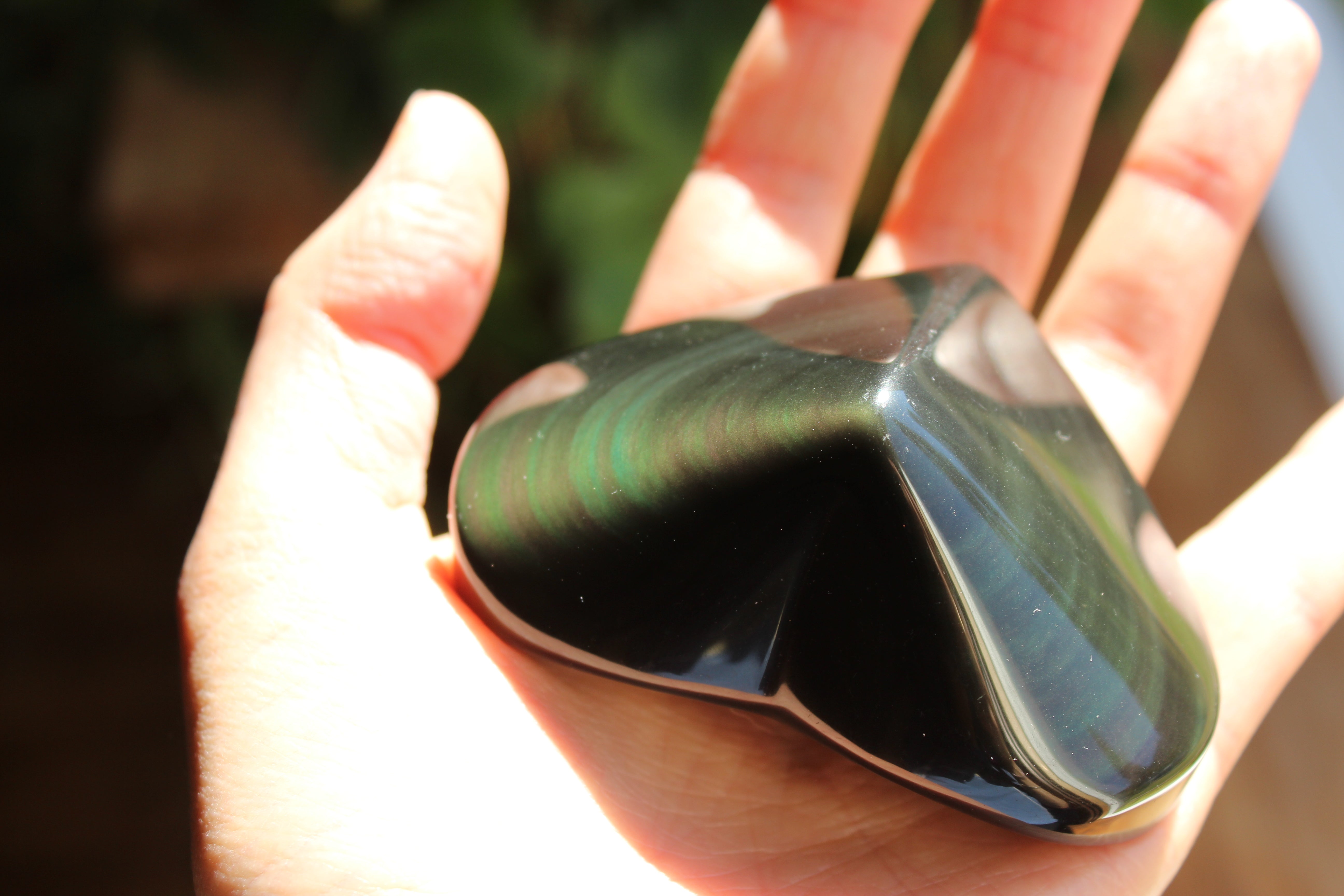 Rainbow obsidian heart 4, new