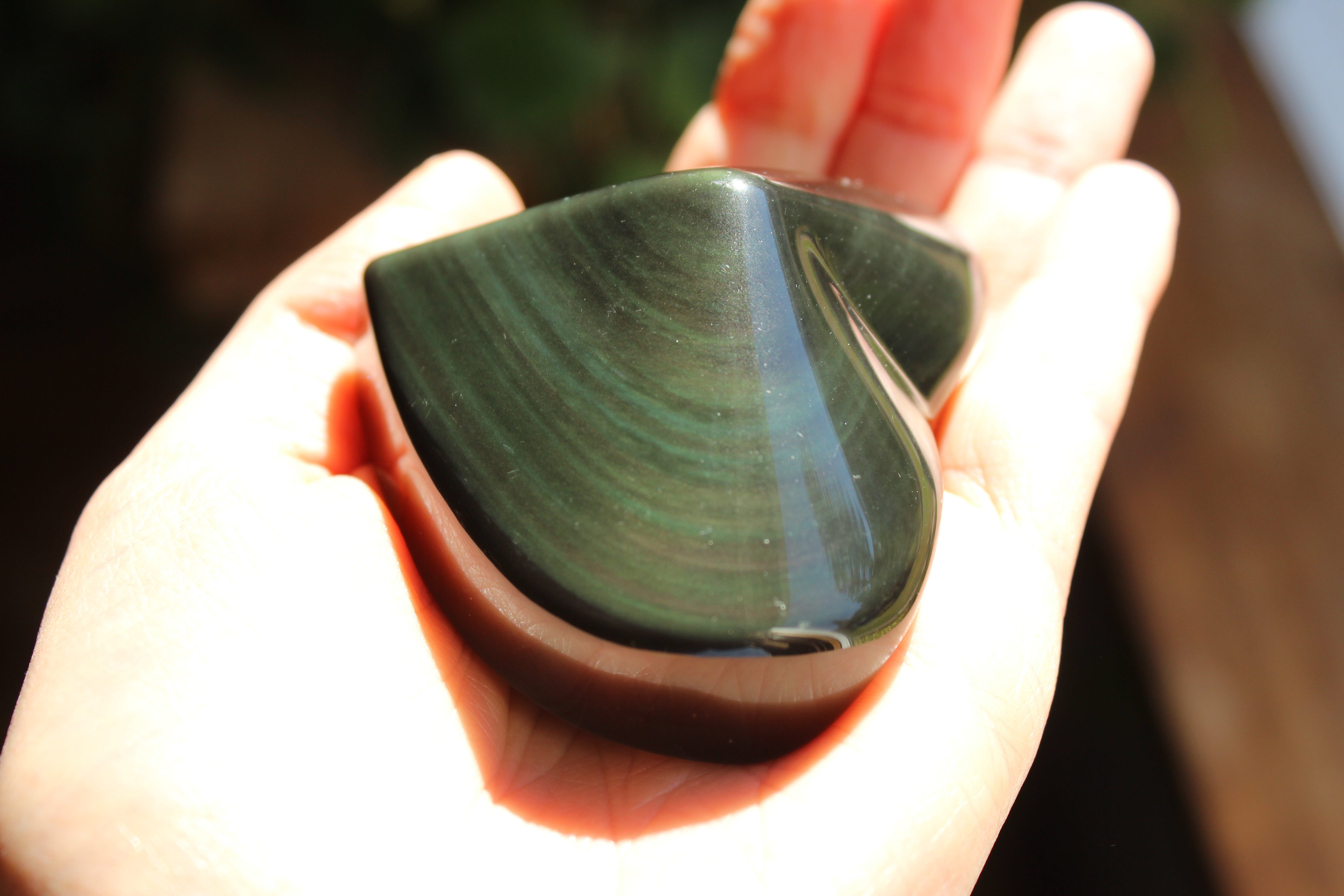 Rainbow obsidian heart 4, new