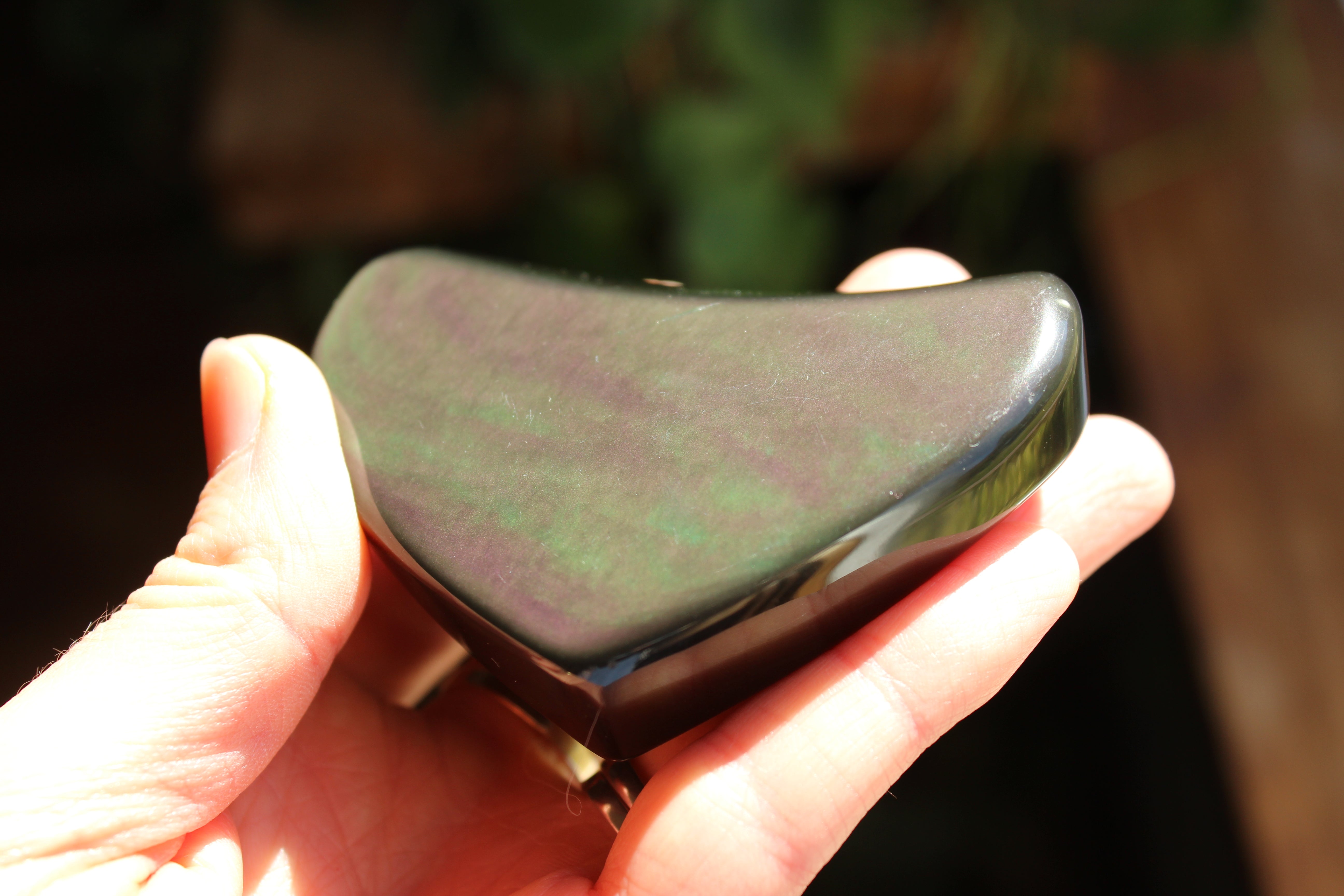 Rainbow obsidian heart 4, new