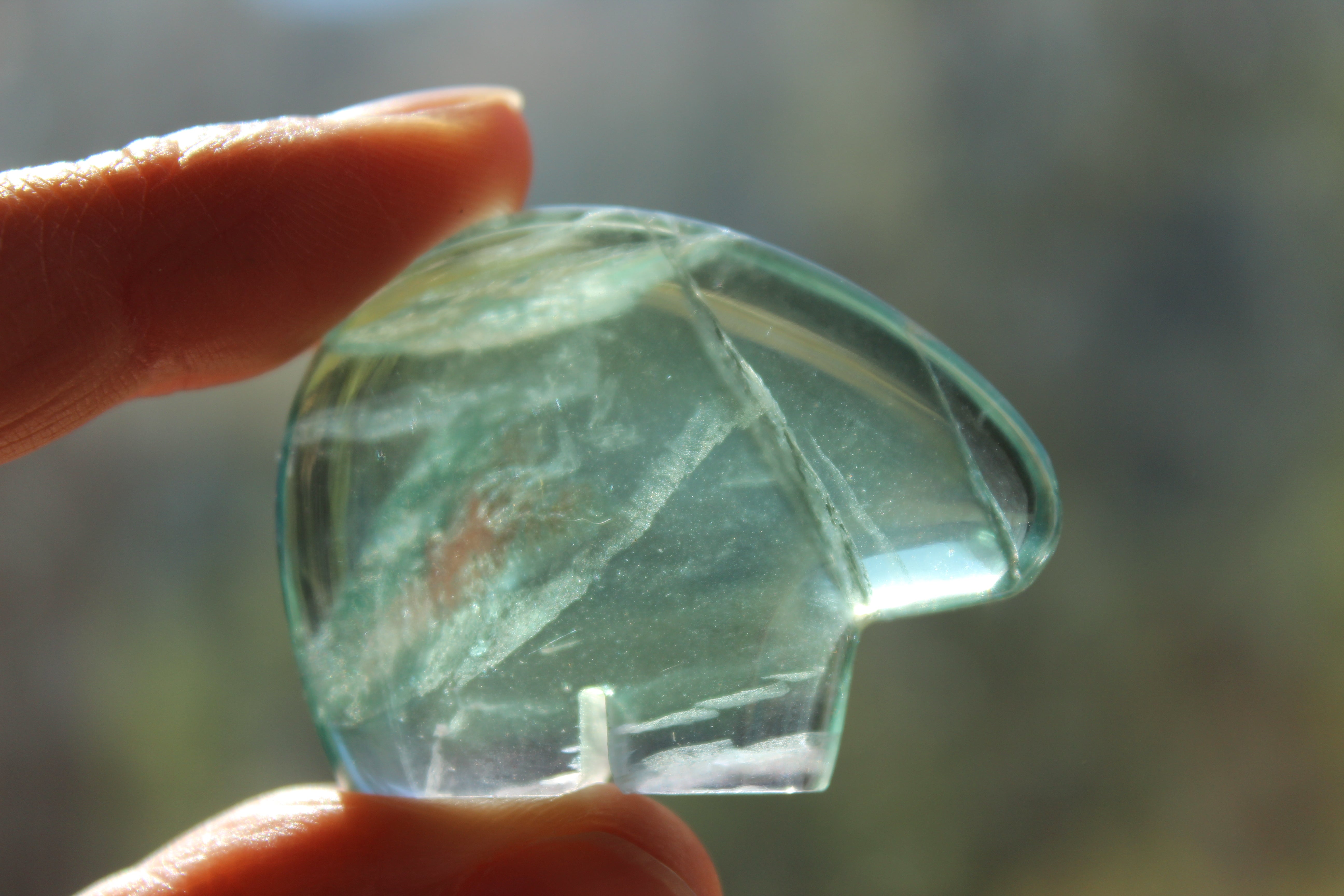 Rainbow fluorite bear 2, new
