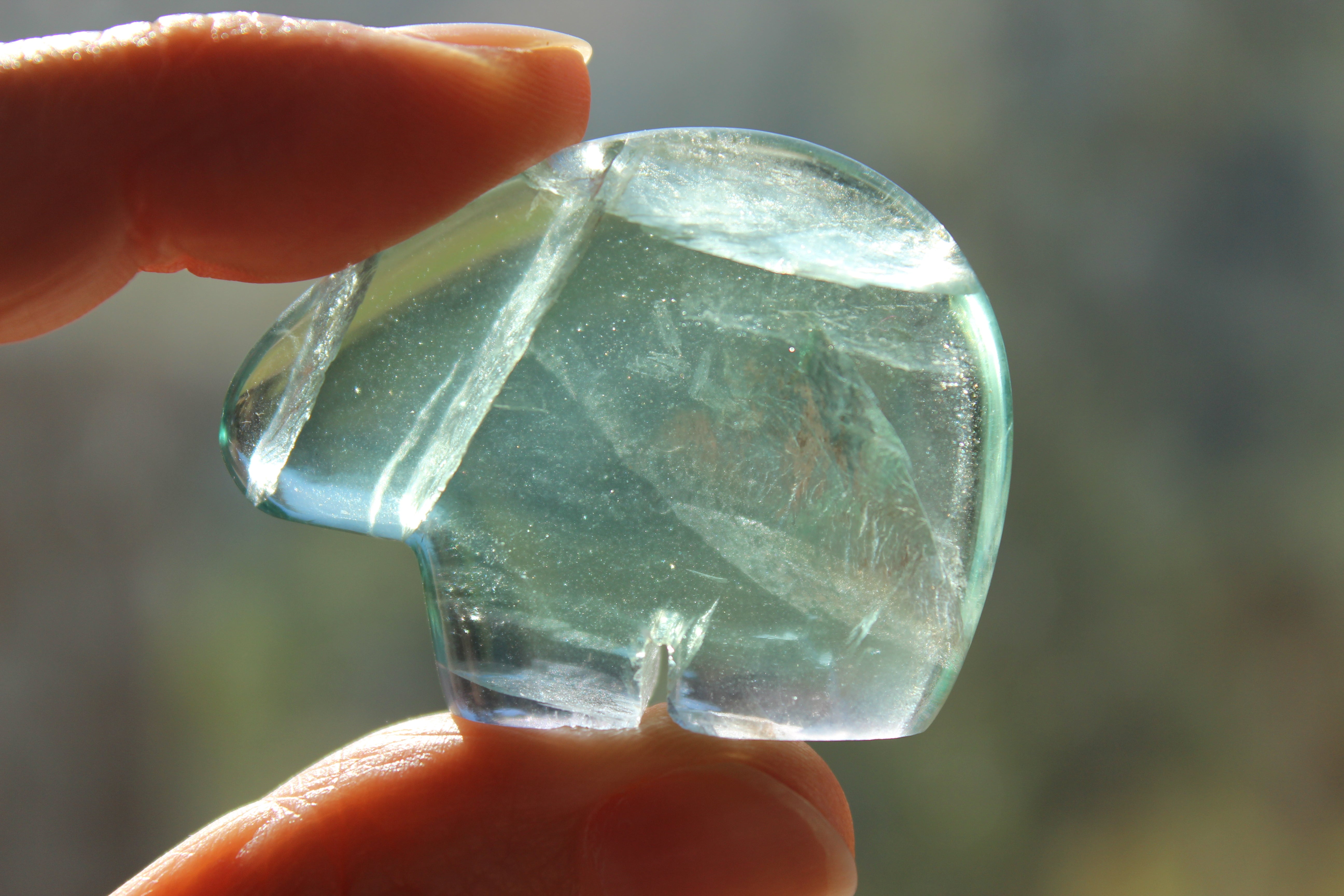 Rainbow fluorite bear 2, new