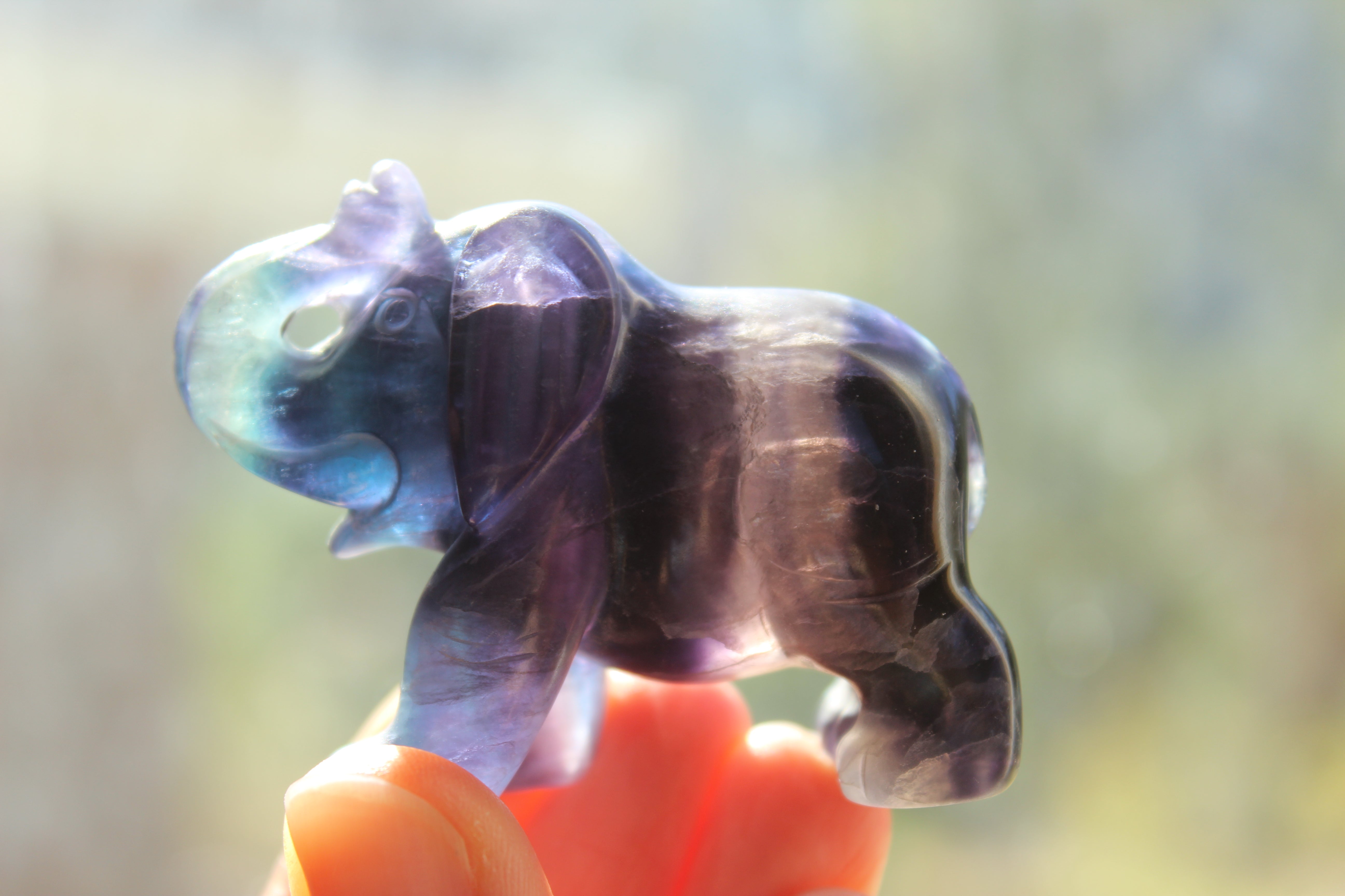 Fluorite elephant 1, new