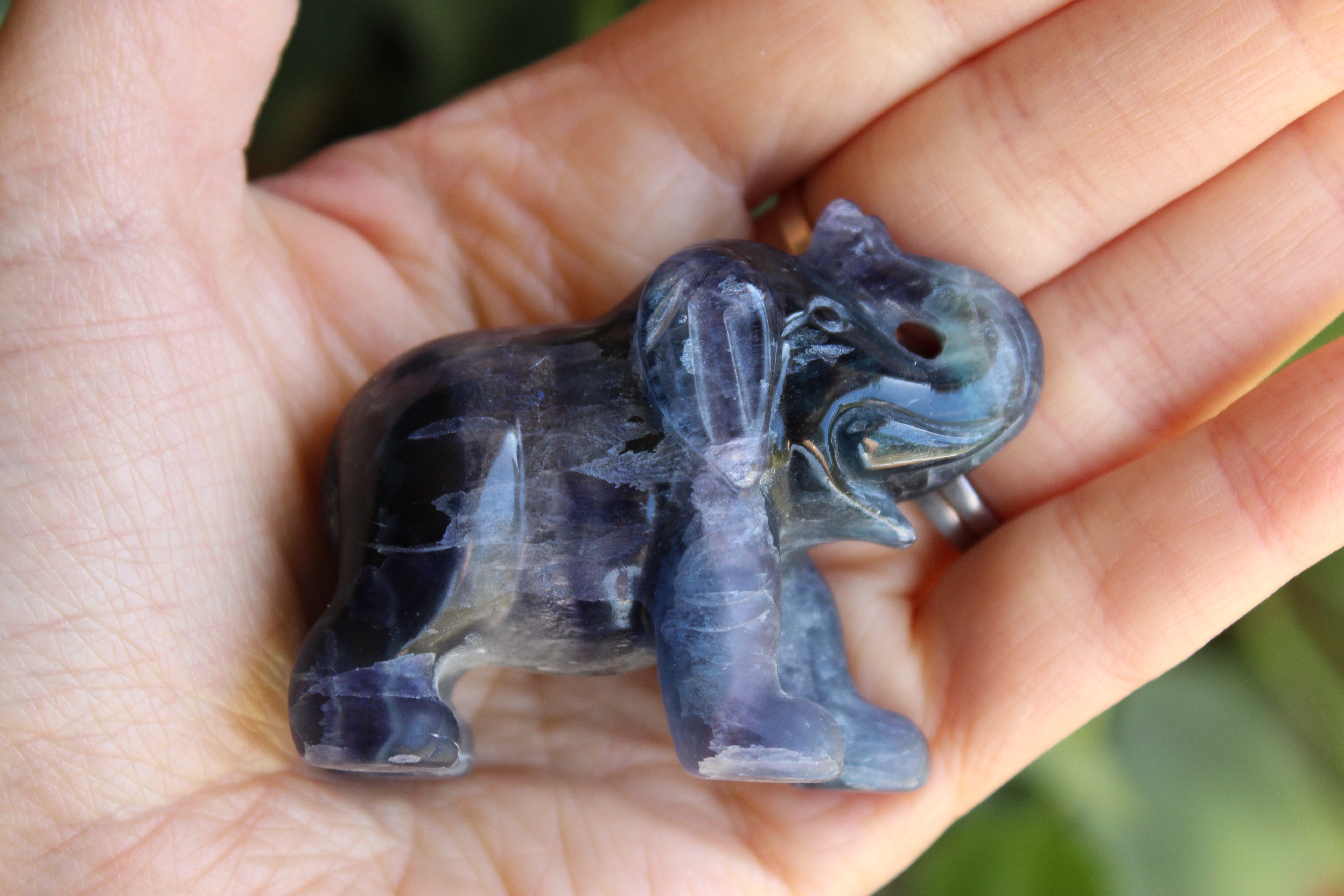 Fluorite elephant 1, new