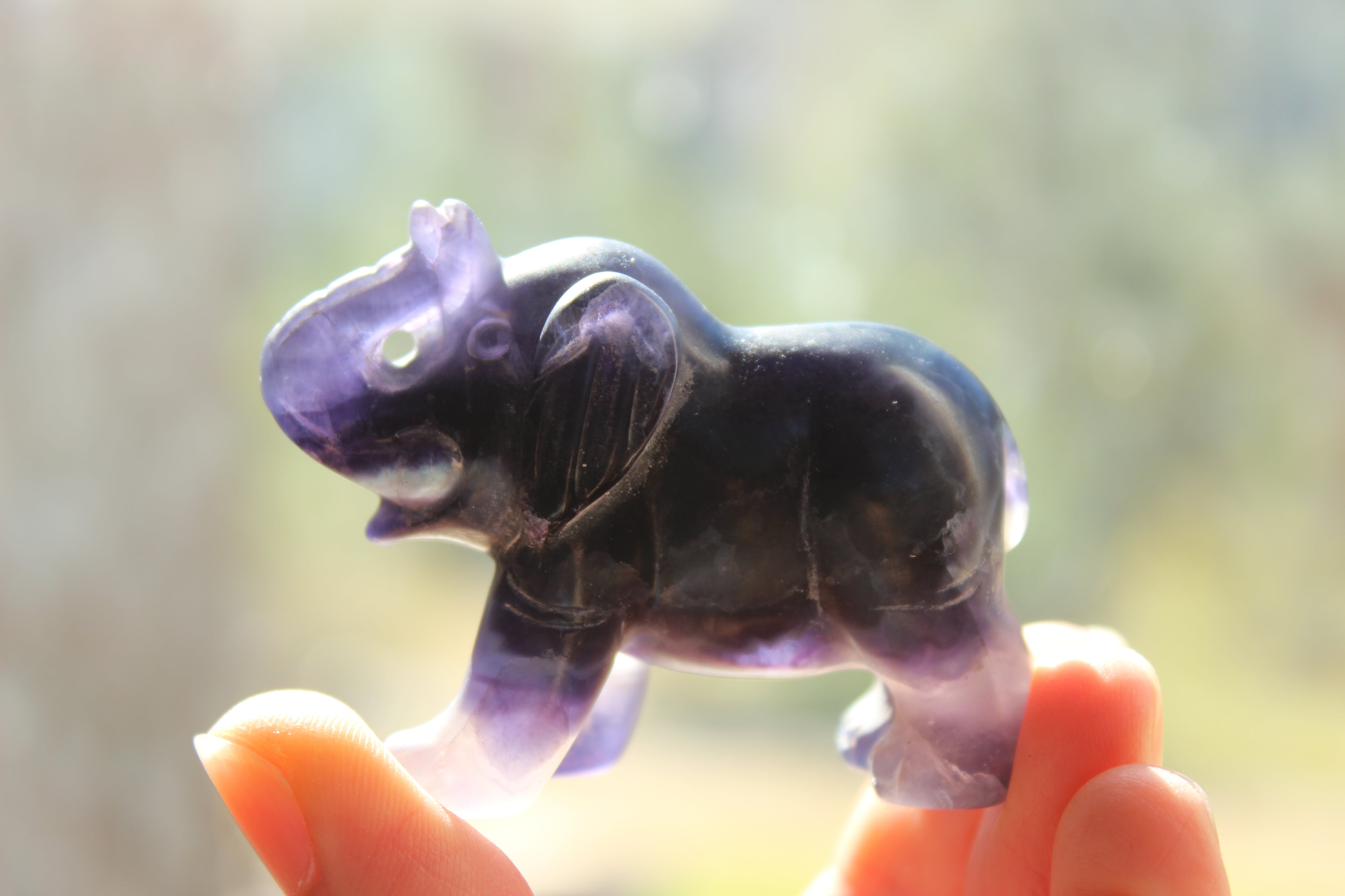 Fluorite elephant 2, new