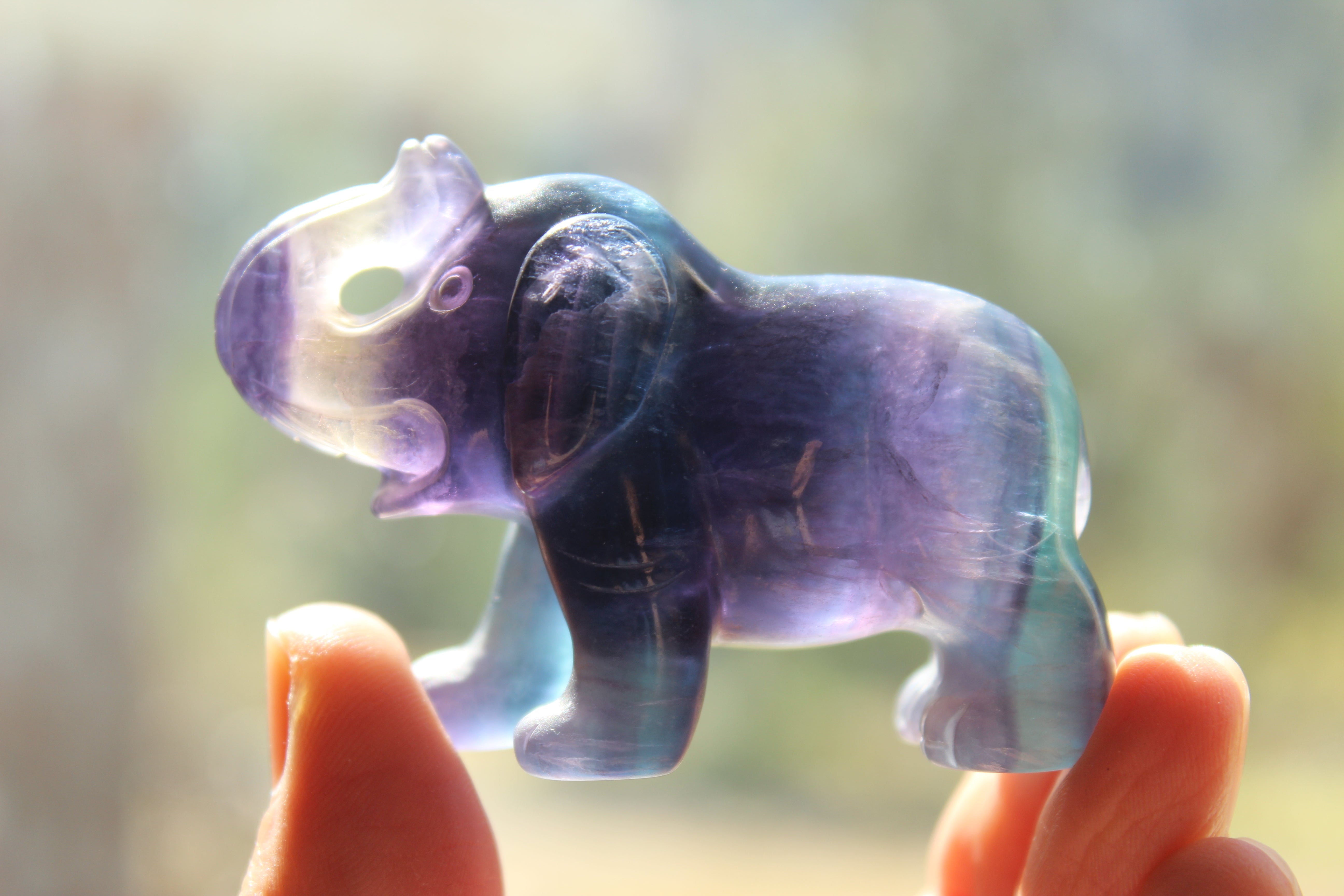 Fluorite elephant 3, new