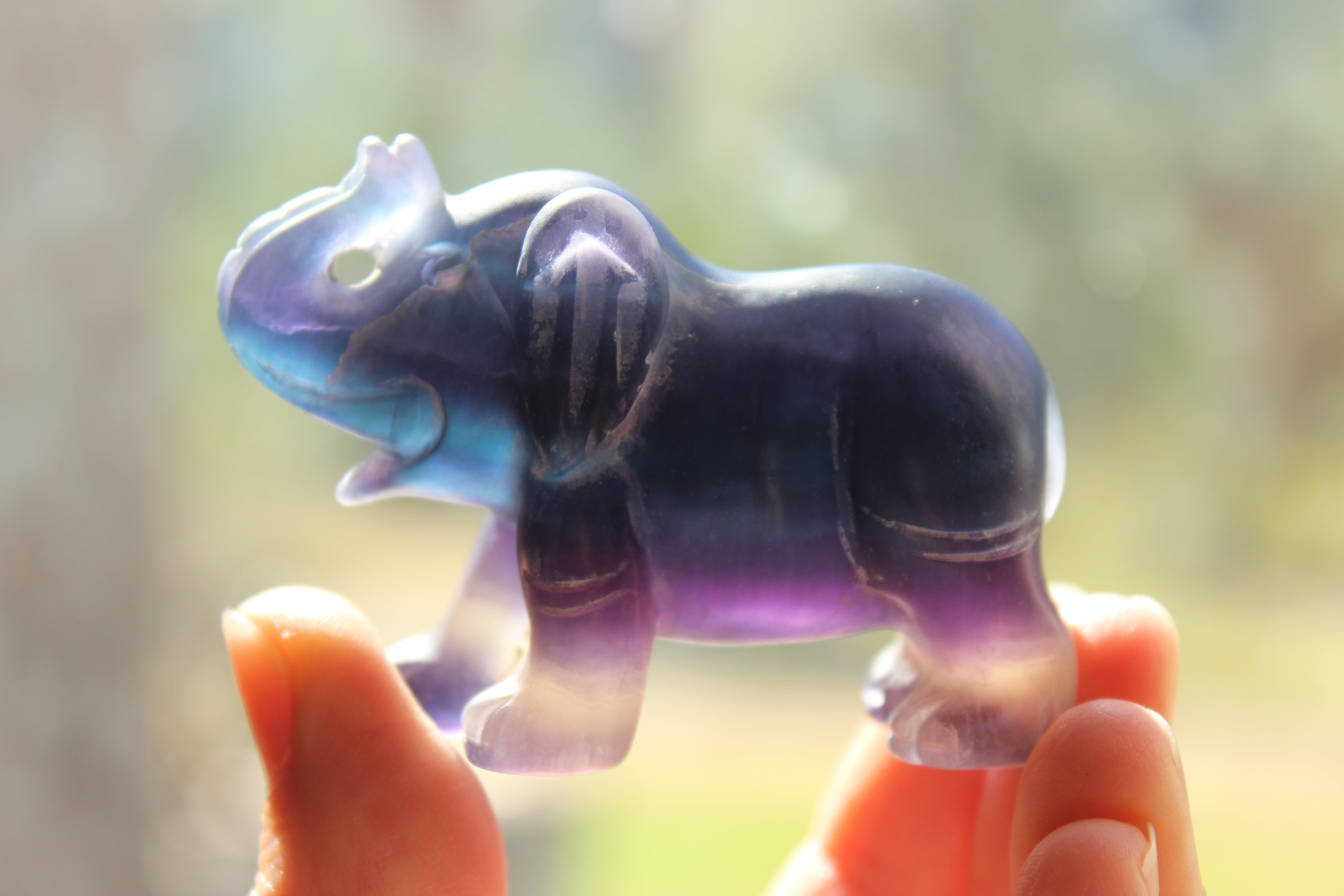 Fluorite elephant 4, new