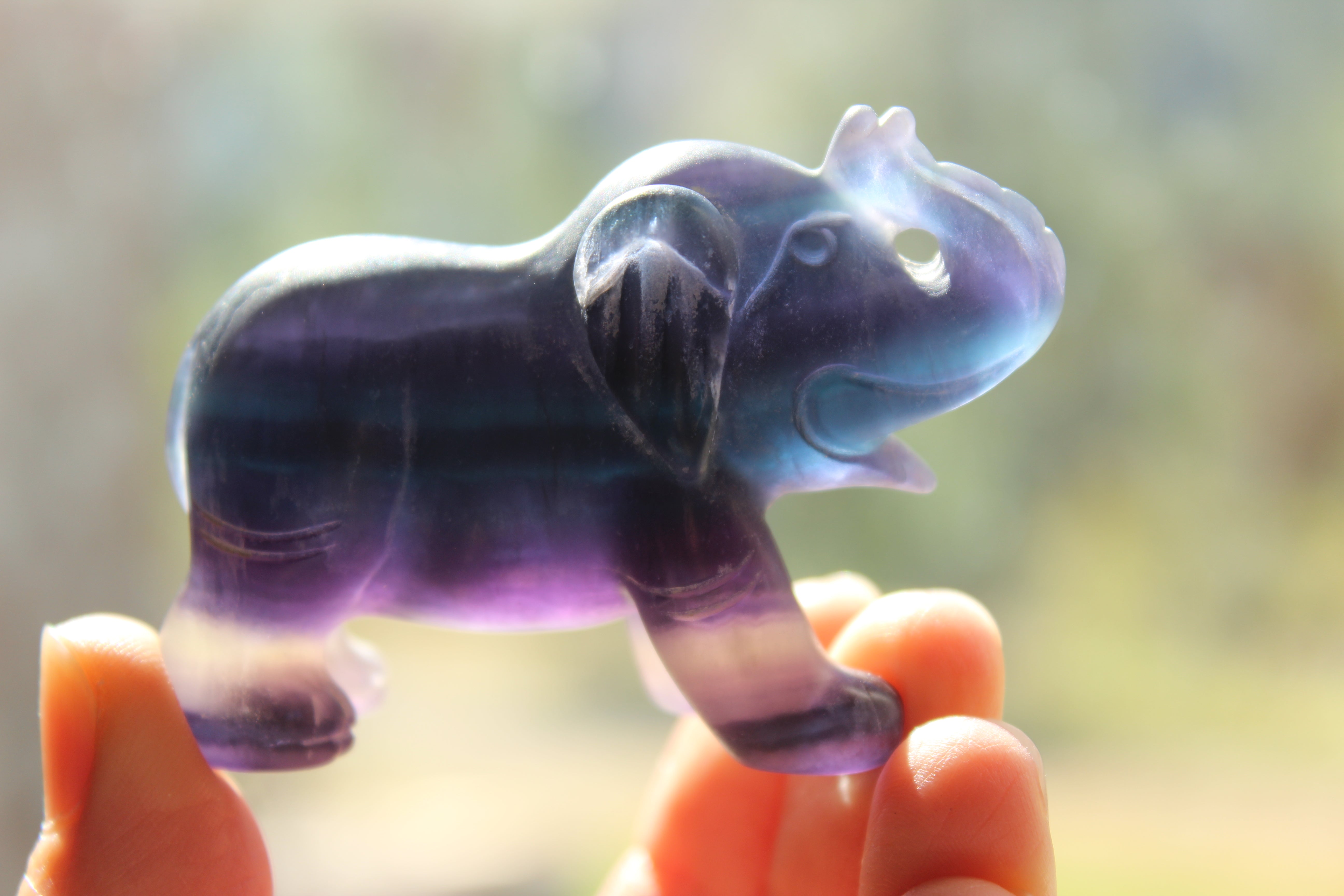 Fluorite elephant 4, new