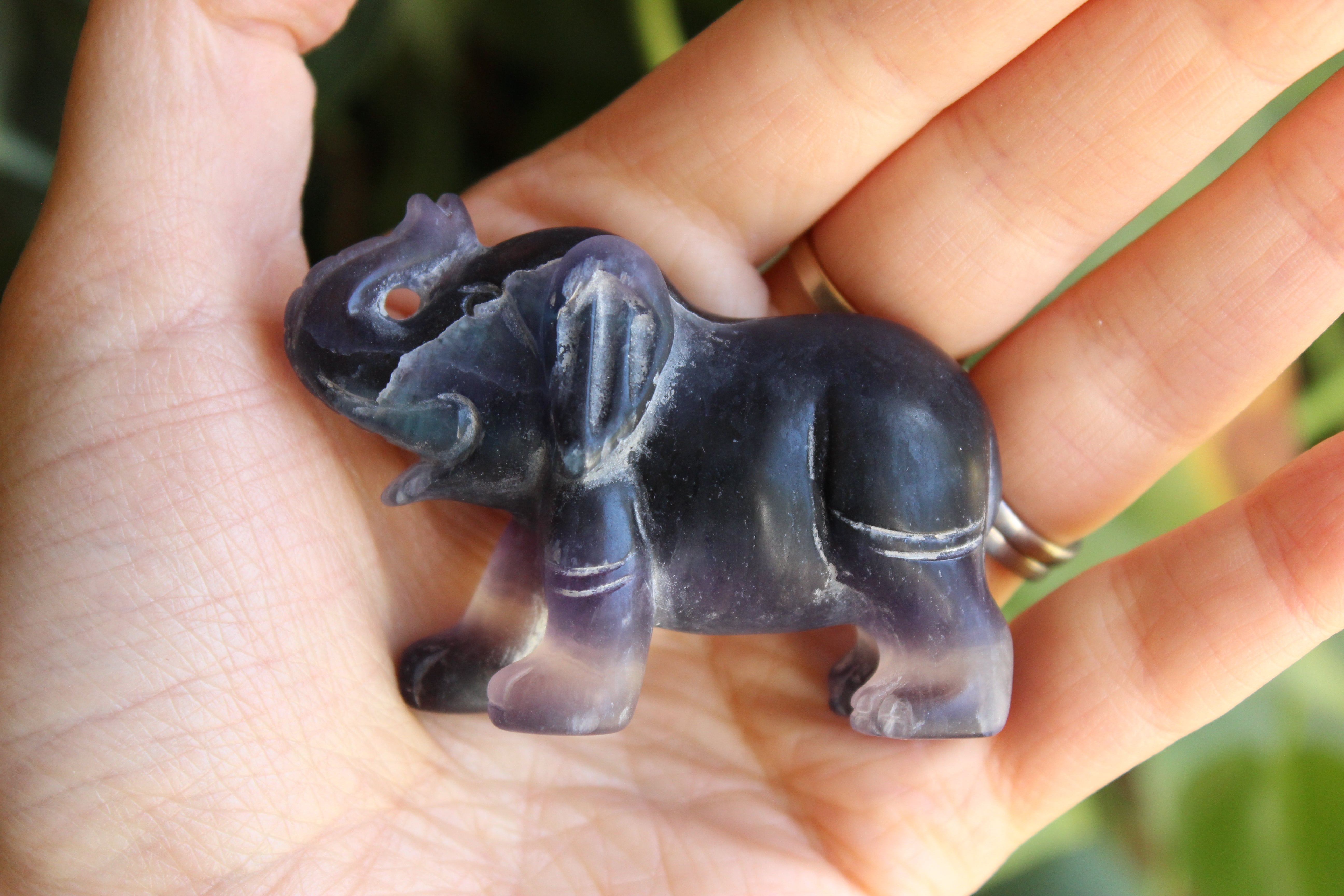 Fluorite elephant 4, new
