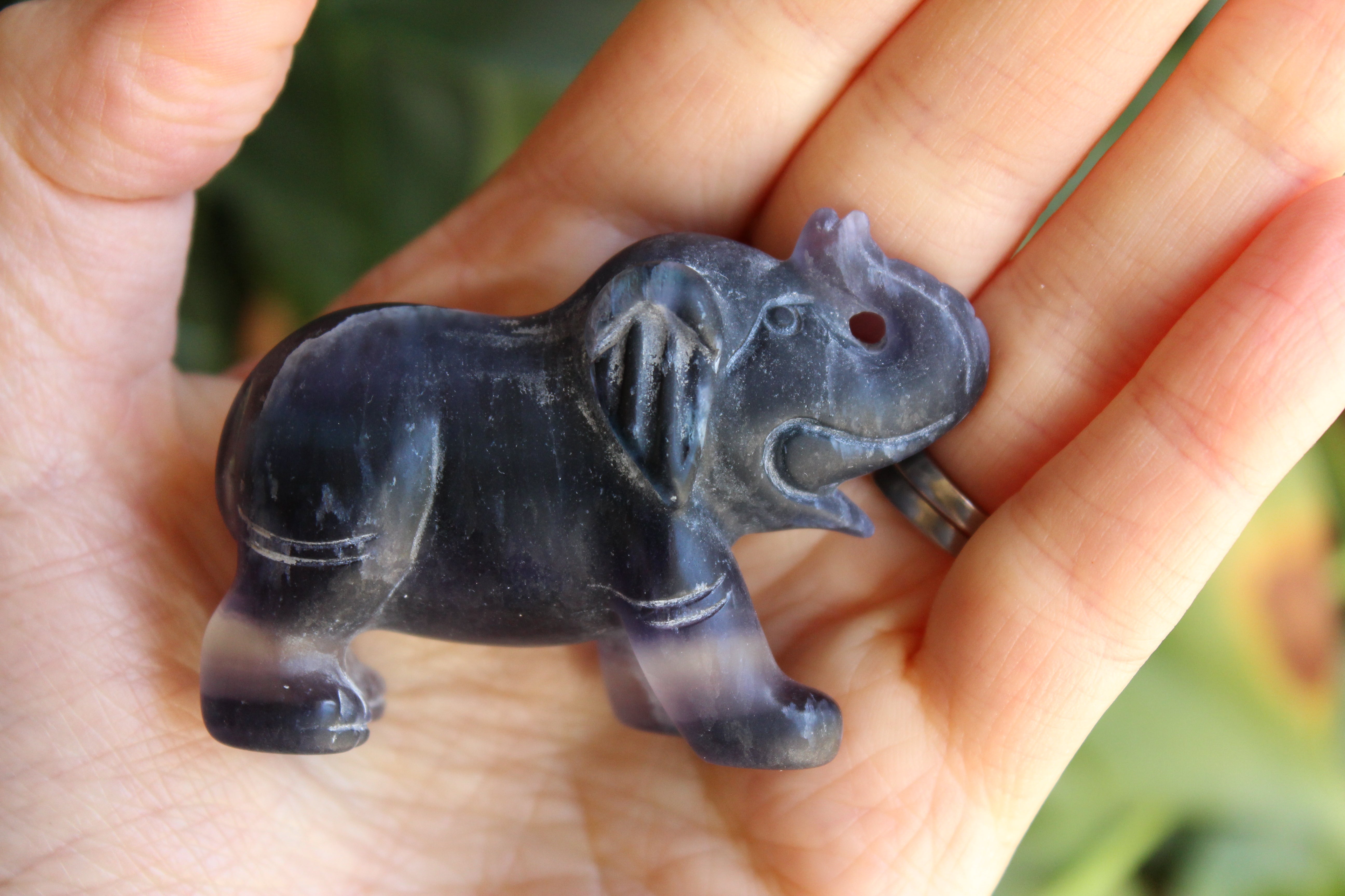 Fluorite elephant 4, new