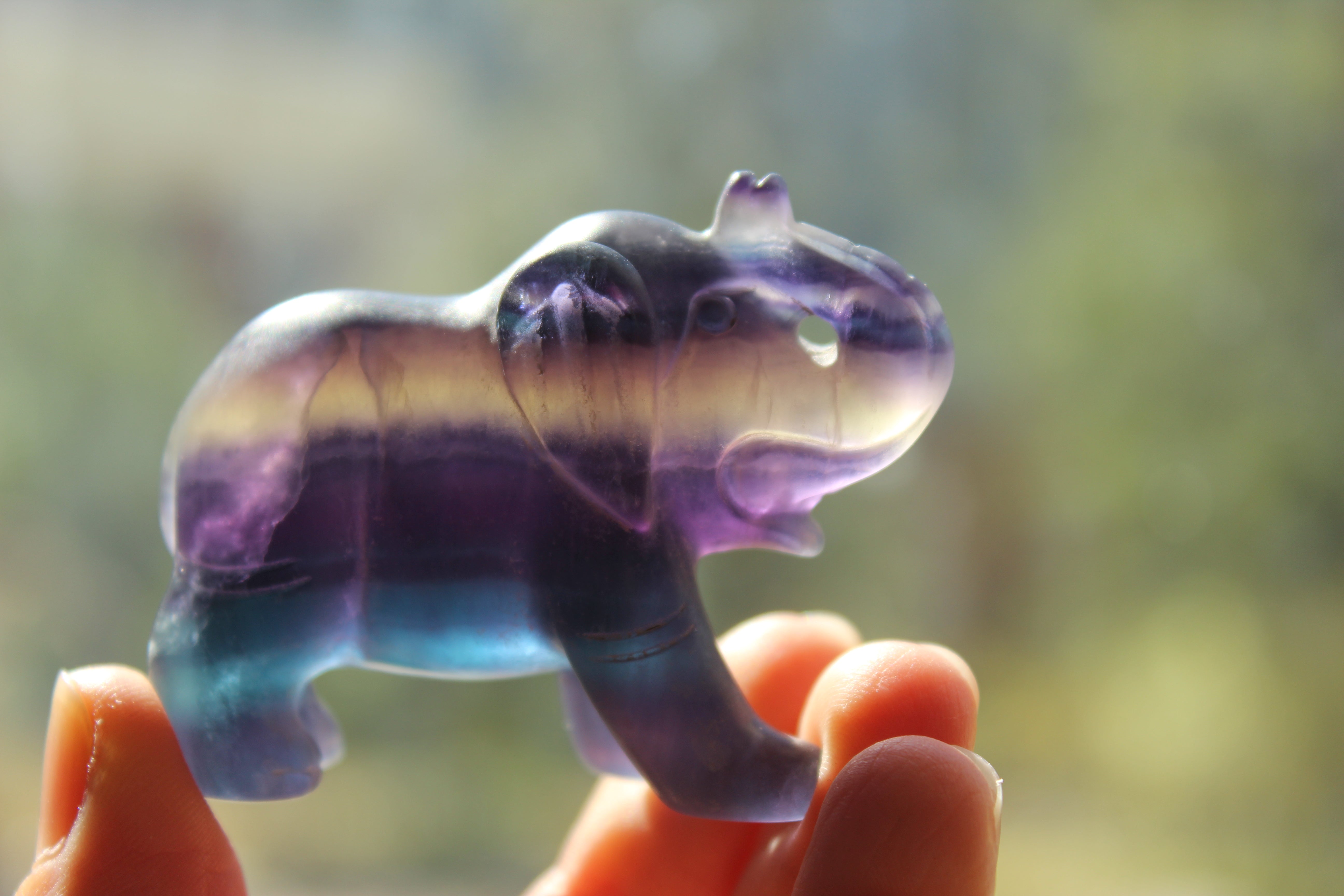 Fluorite elephant 5, new