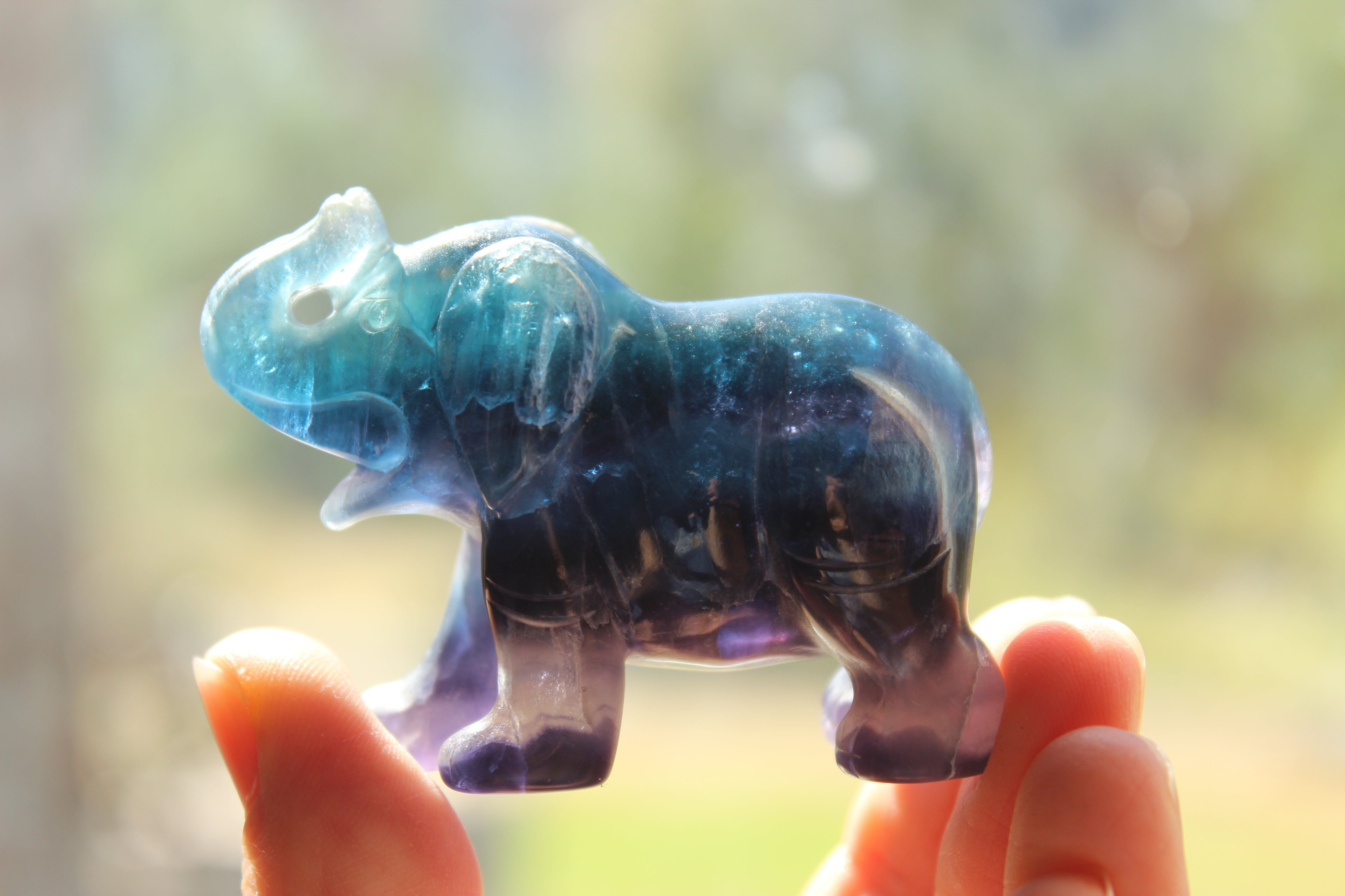 Fluorite elephant 6, new