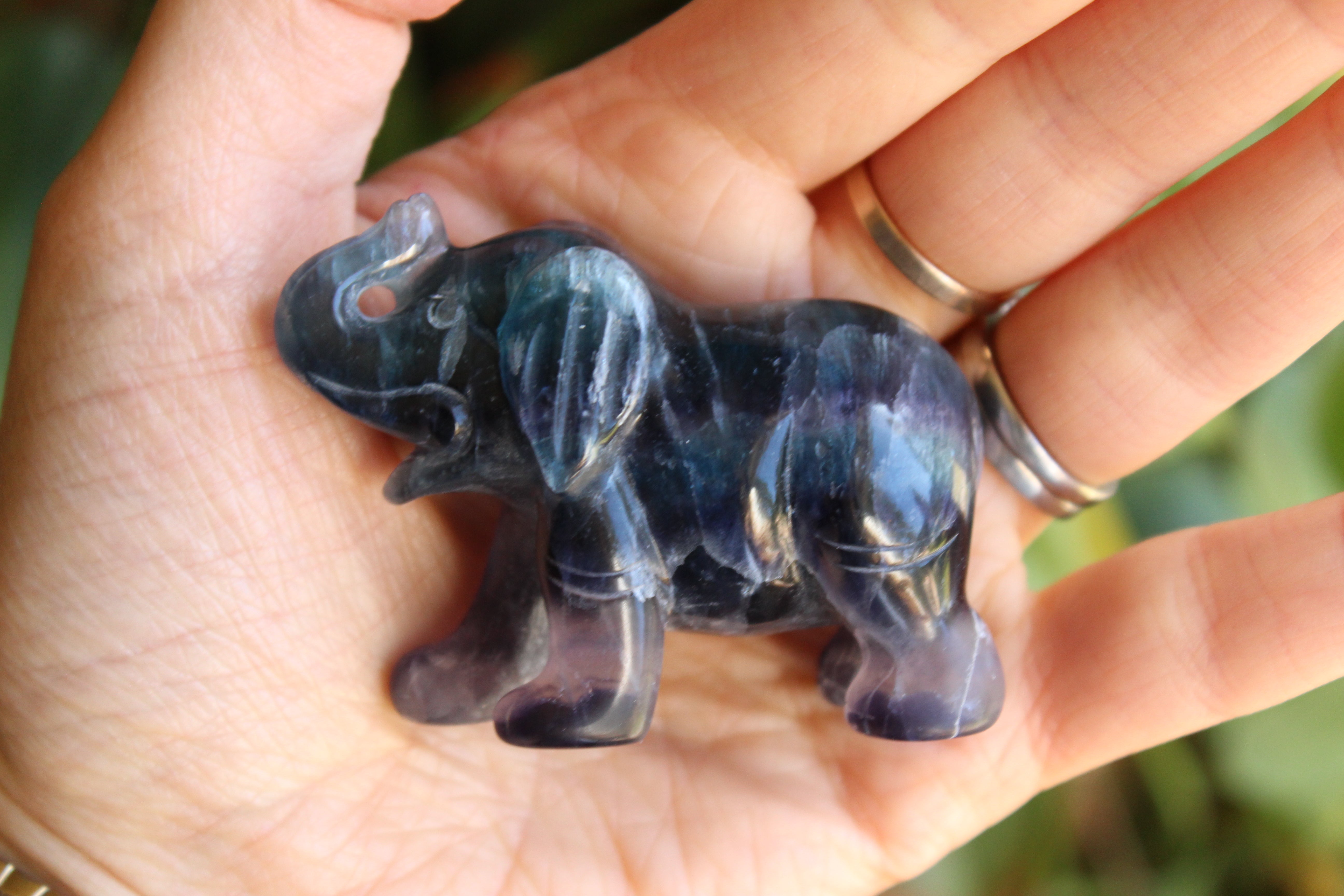 Fluorite elephant 6, new