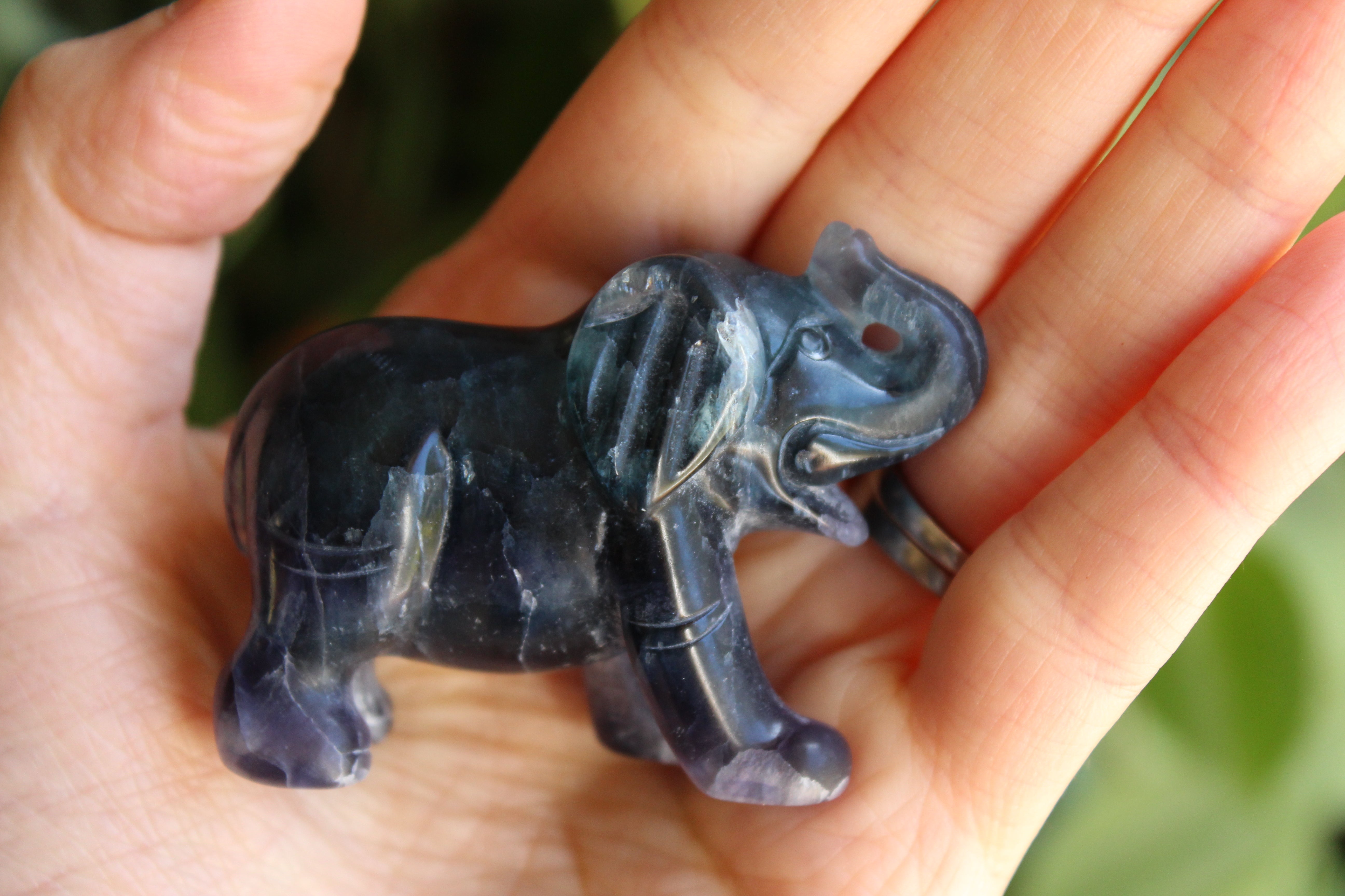 Fluorite elephant 6, new