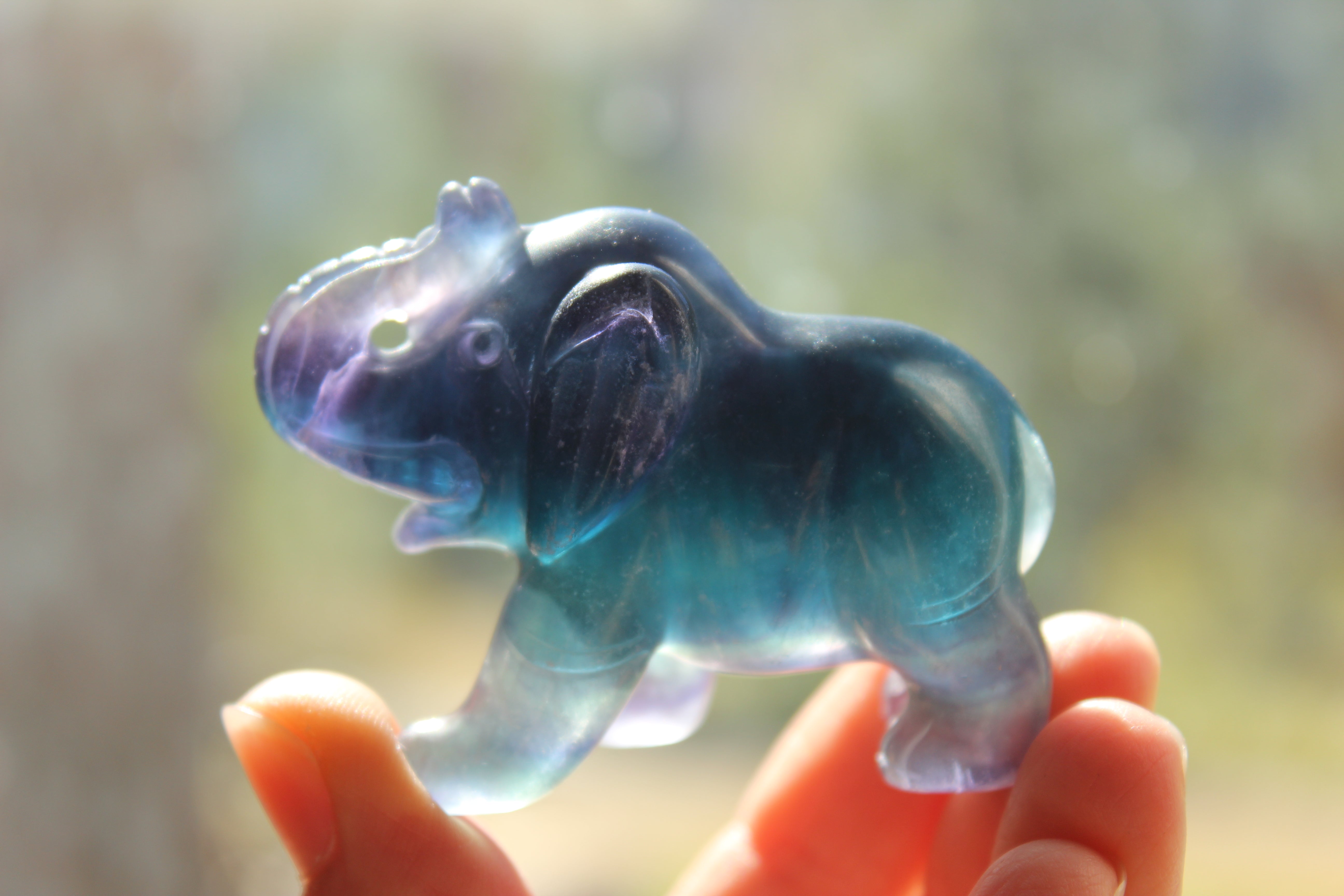 Fluorite elephant 7, new