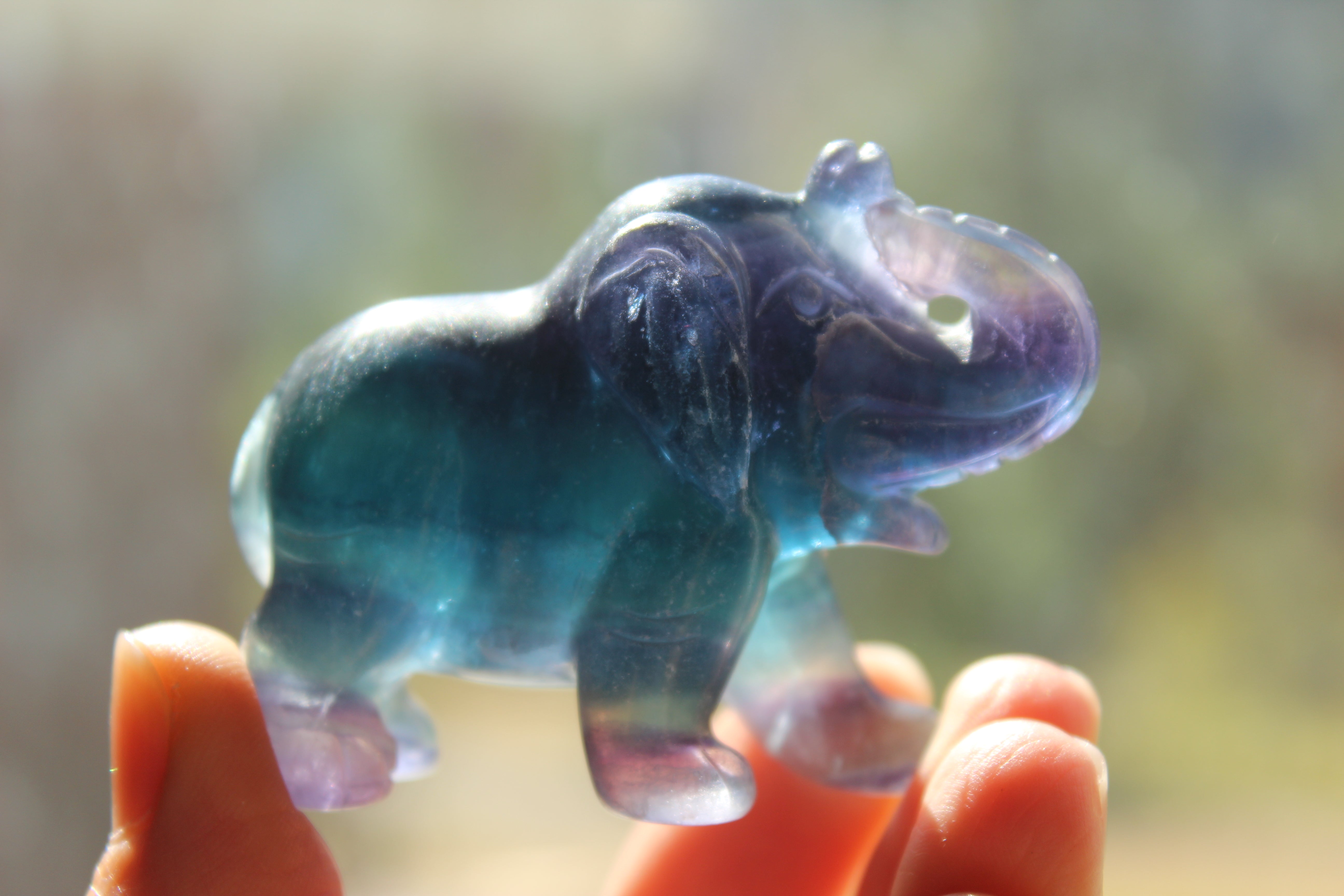 Fluorite elephant 7, new