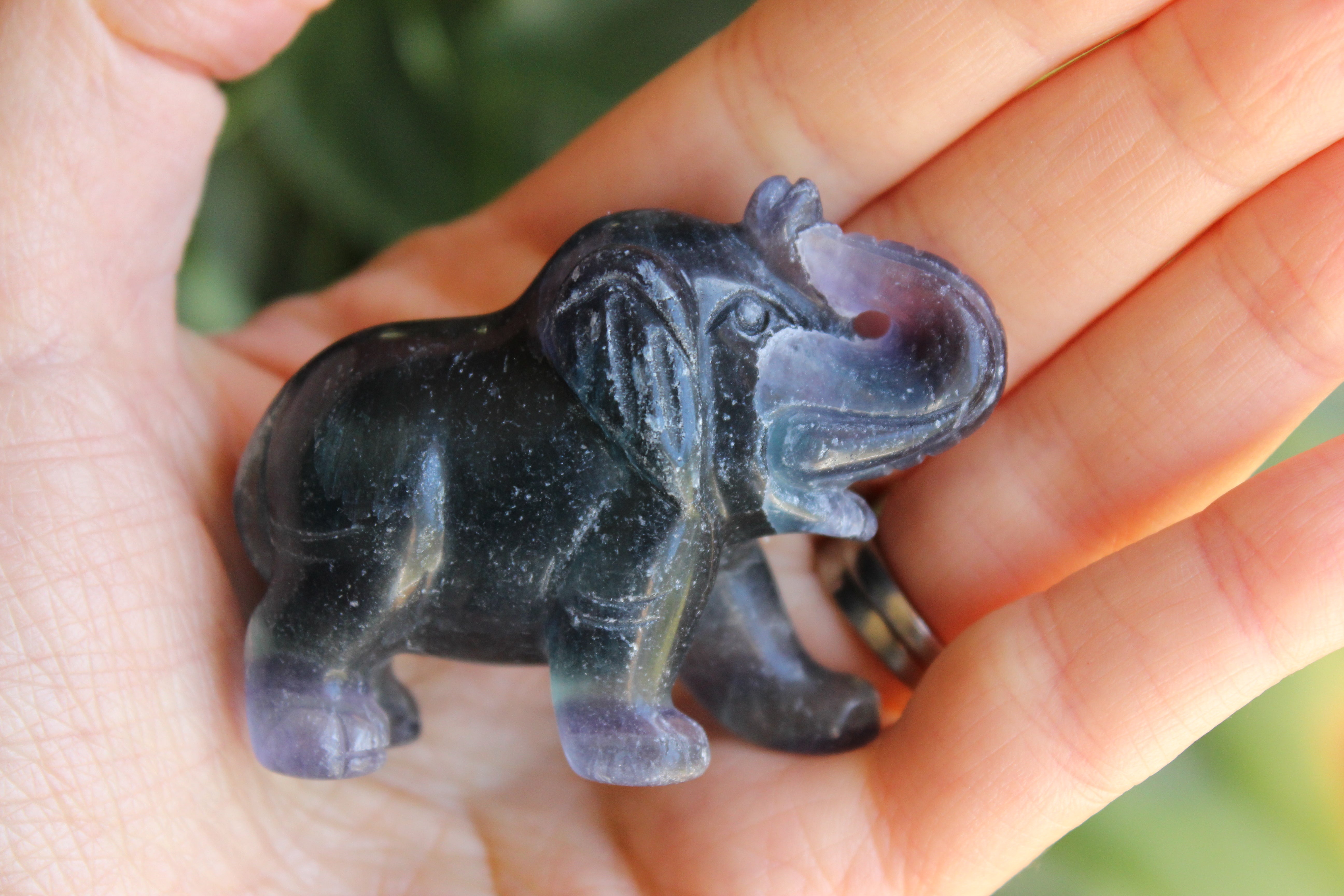 Fluorite elephant 7, new