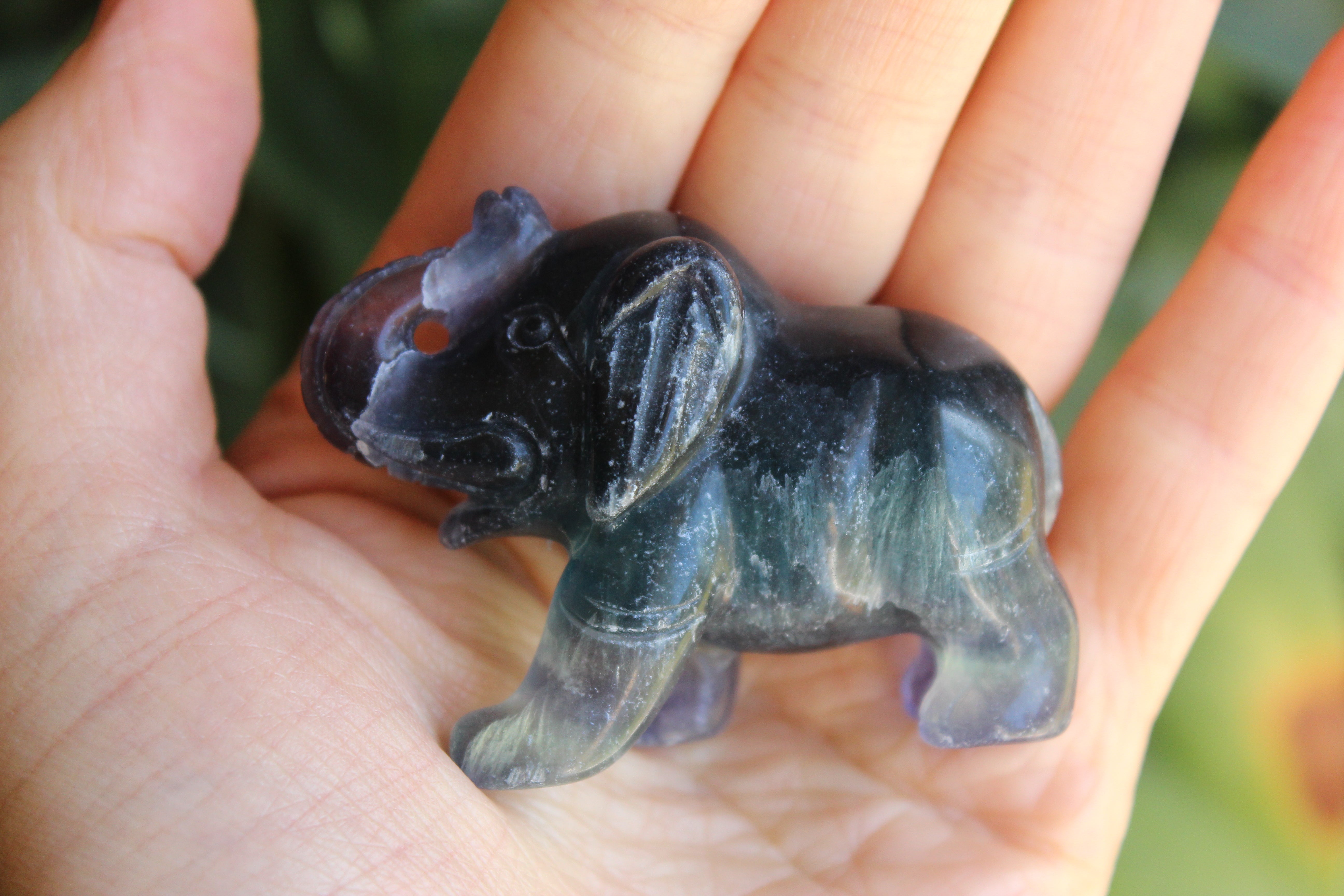 Fluorite elephant 7, new