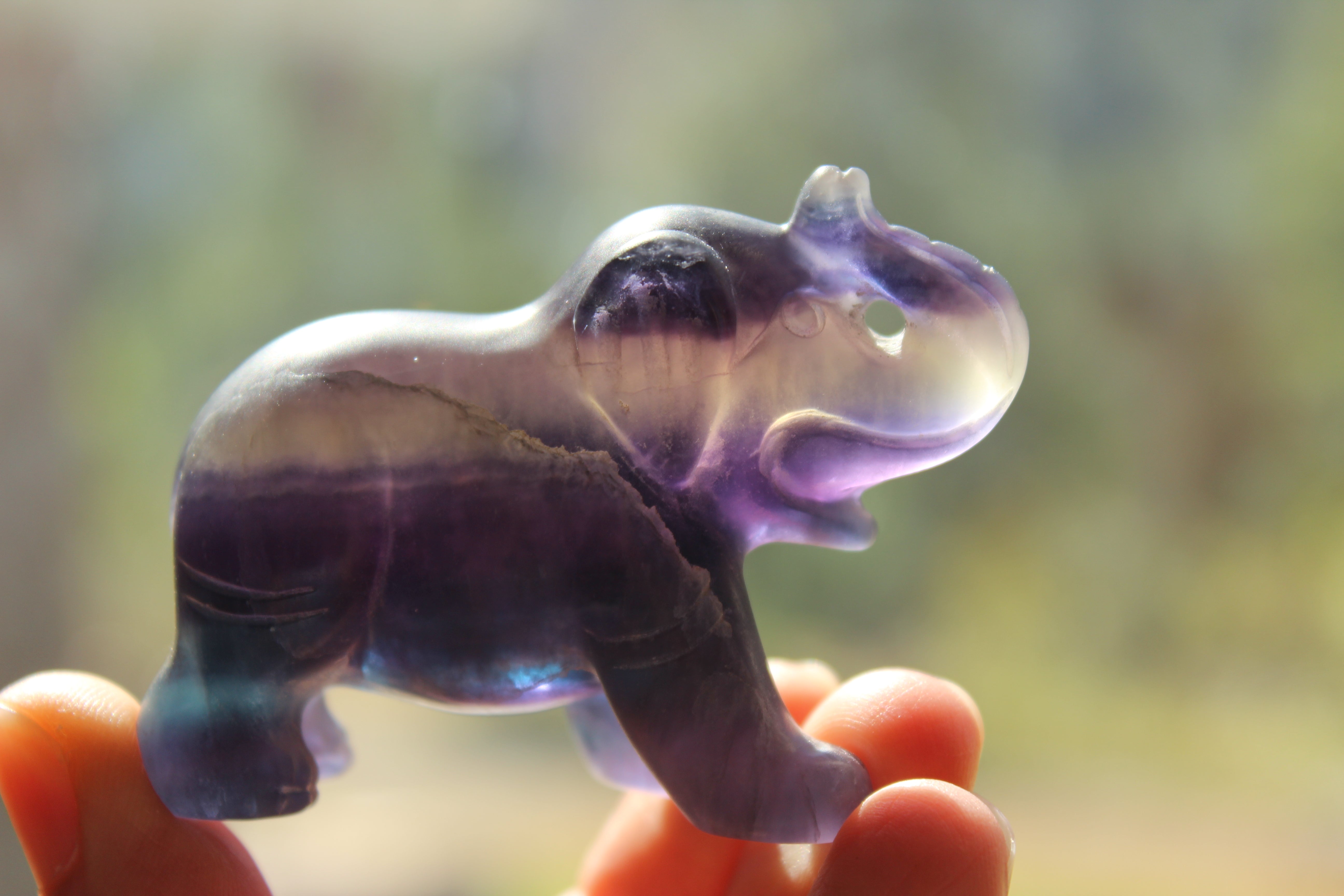 Fluorite elephant 8, new
