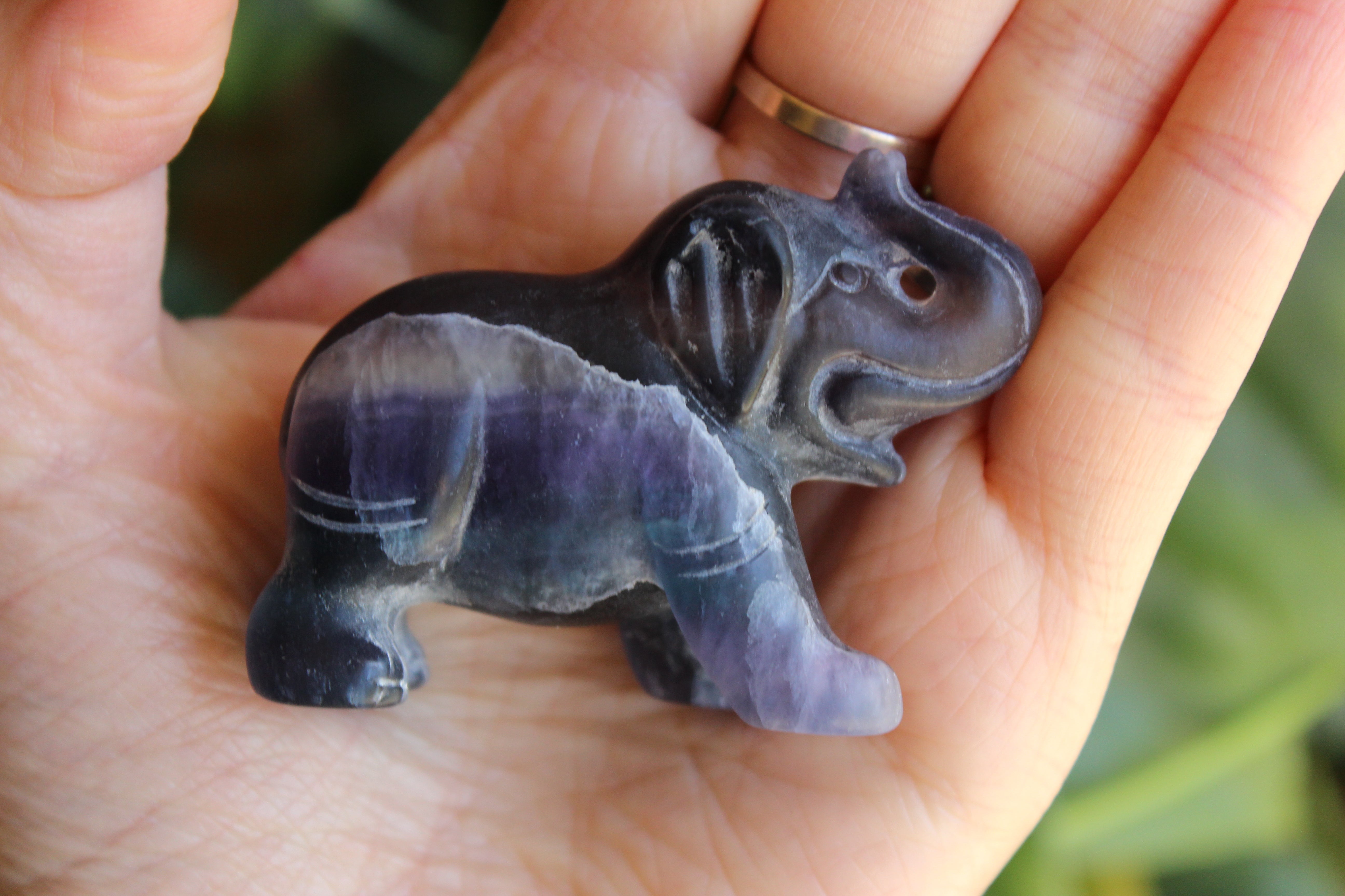 Fluorite elephant 8, new