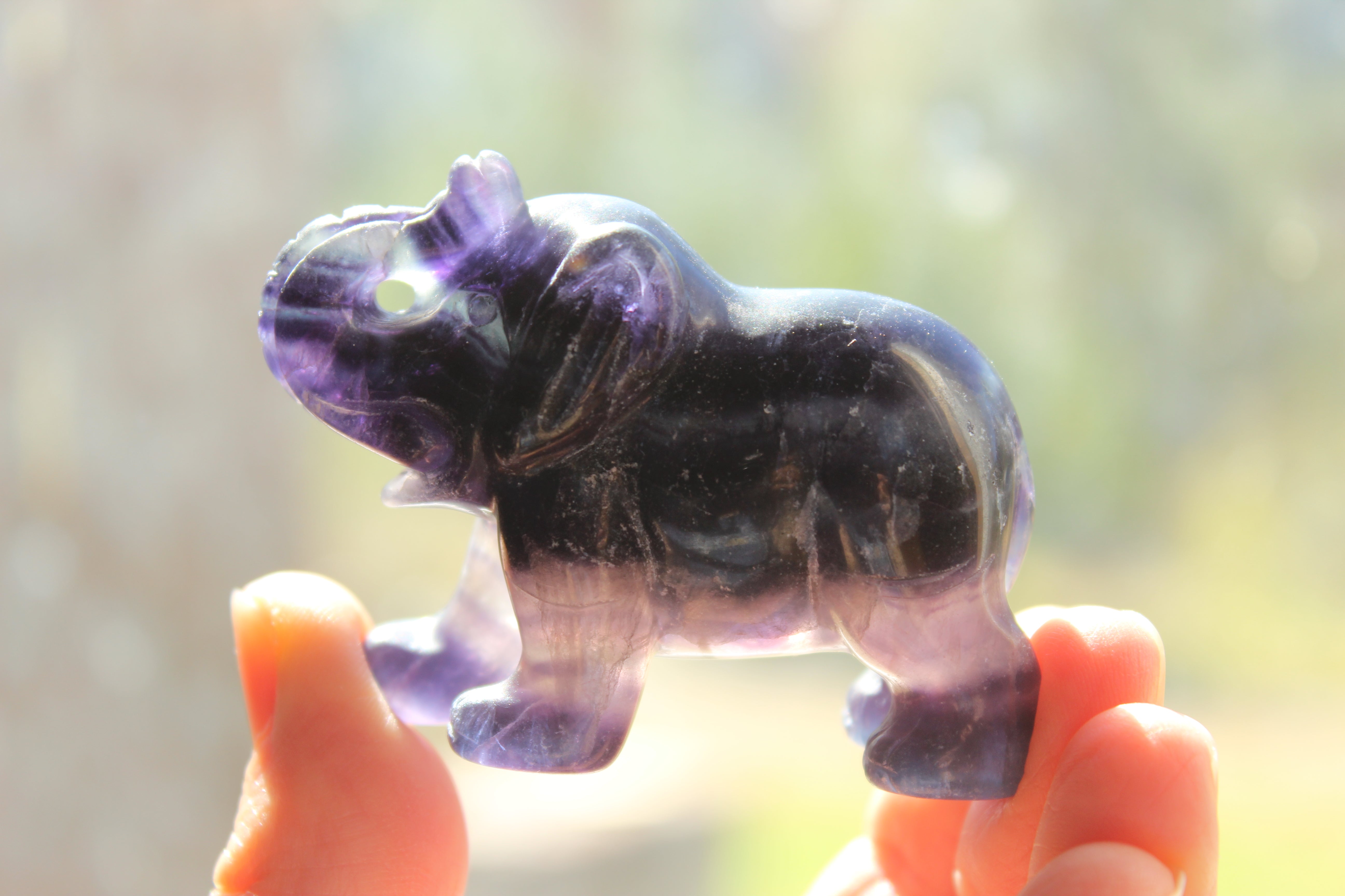 Fluorite elephant 9, new