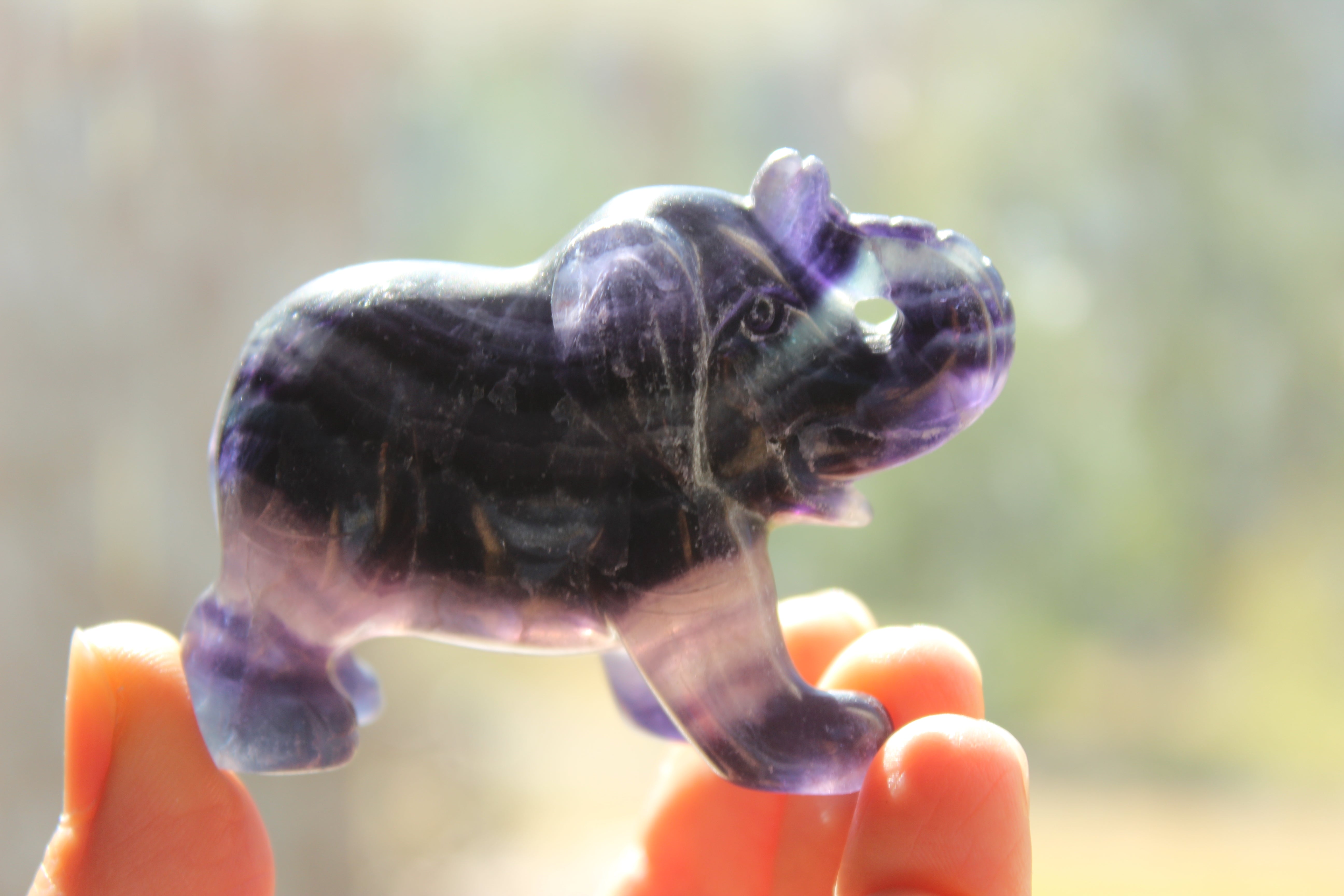 Fluorite elephant 9, new
