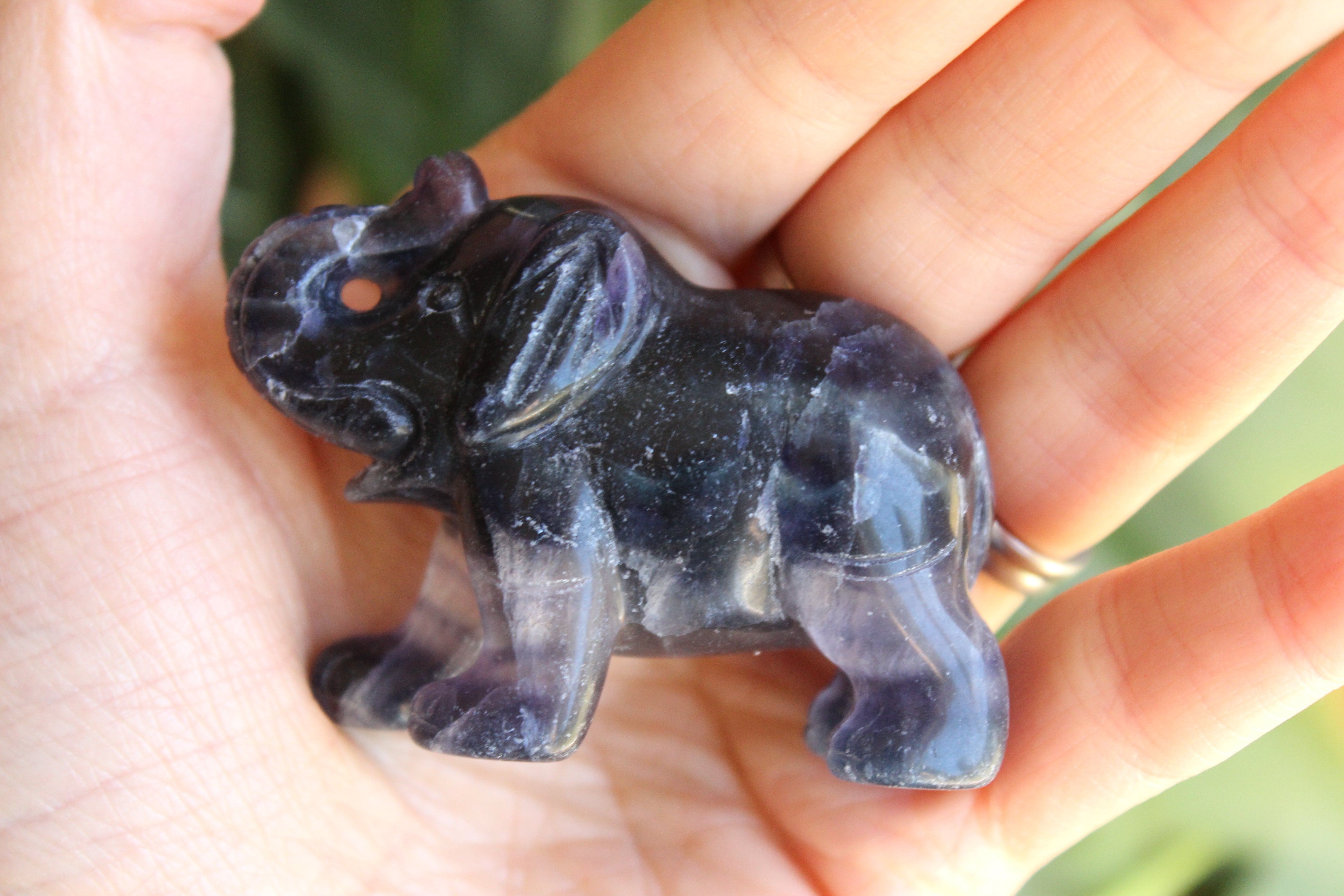 Fluorite elephant 9, new