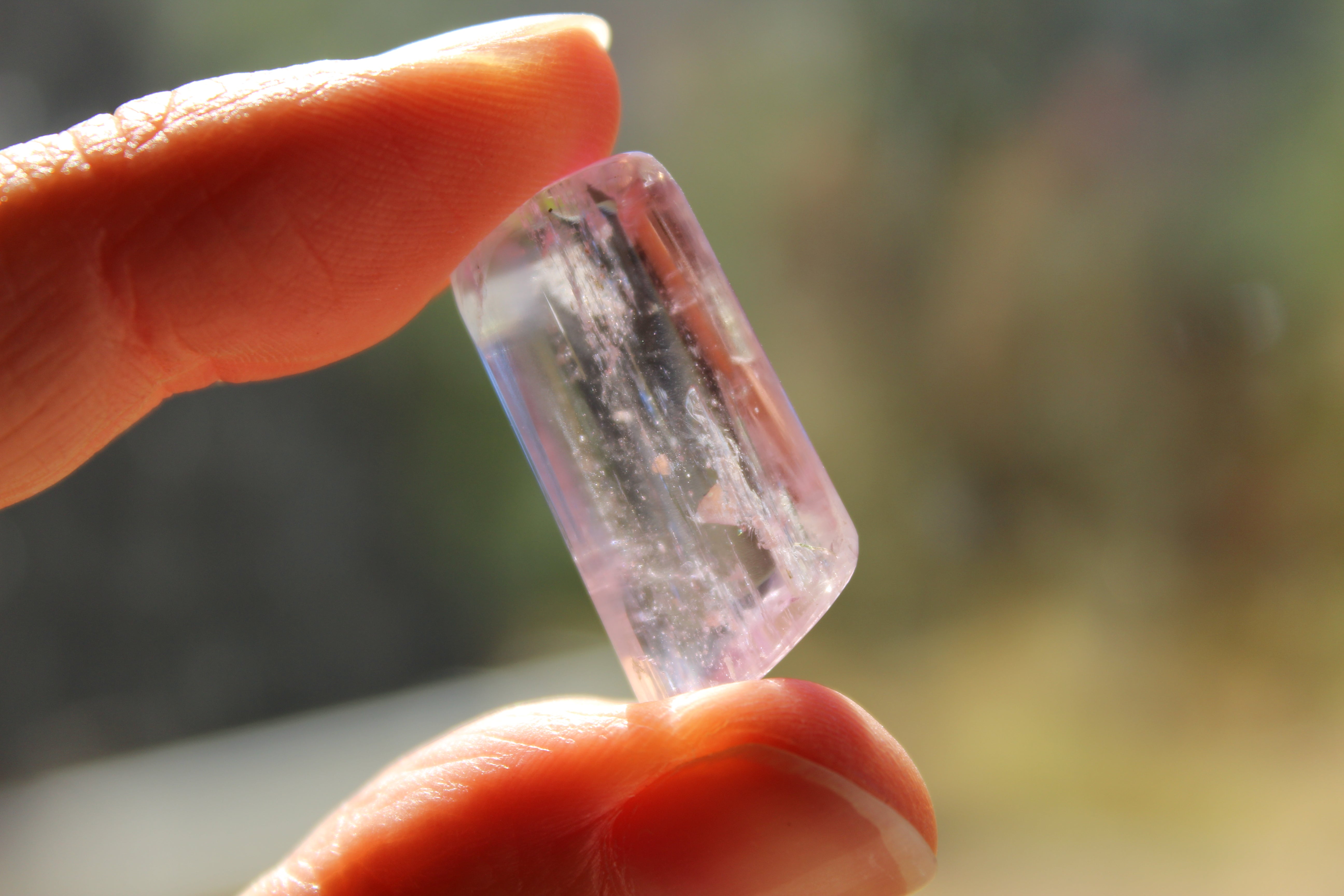 Polished pink kunzite 12, new