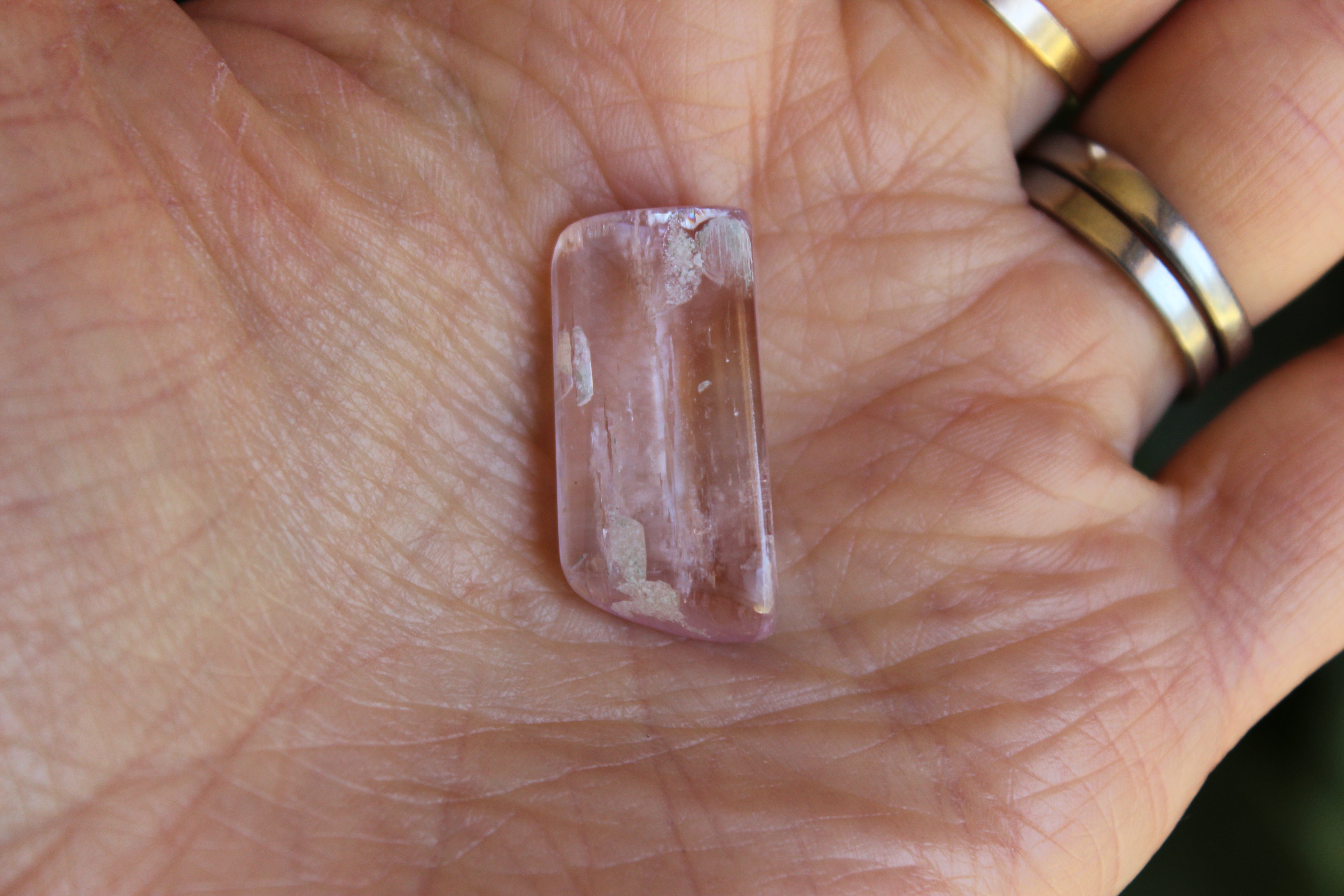 Polished pink kunzite 12, new