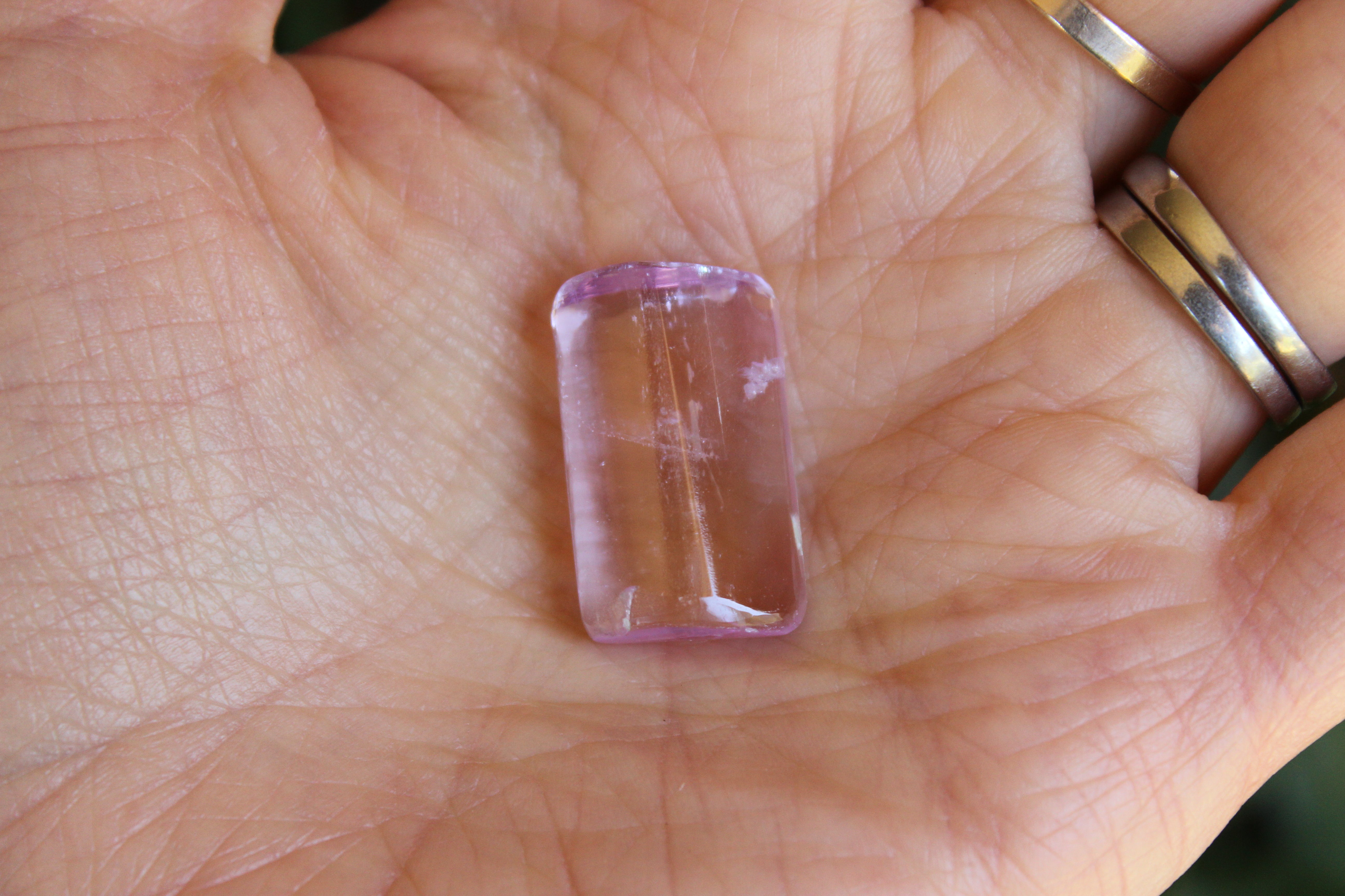 Polished pink kunzite 13, new