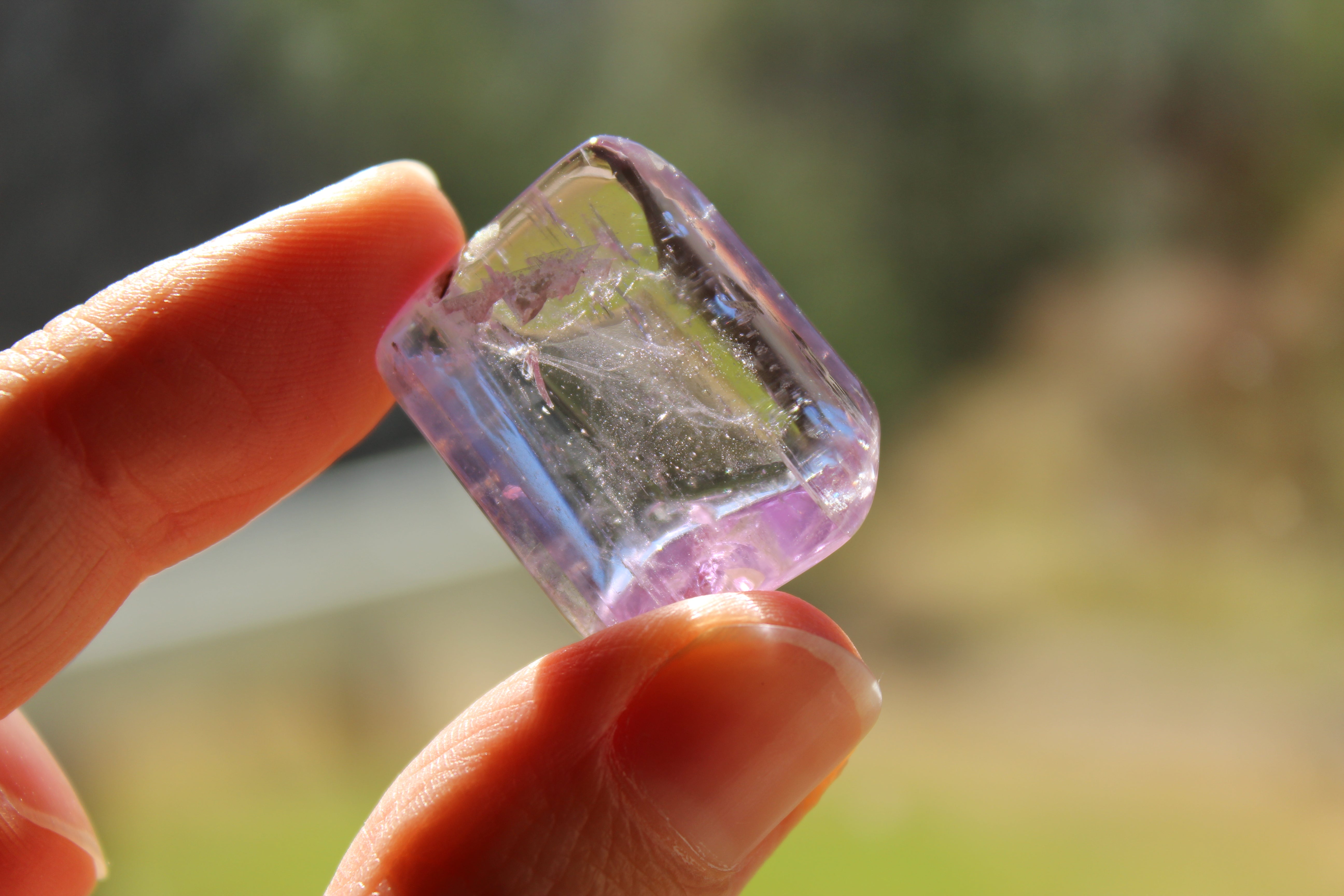 Polished pink kunzite 14, new
