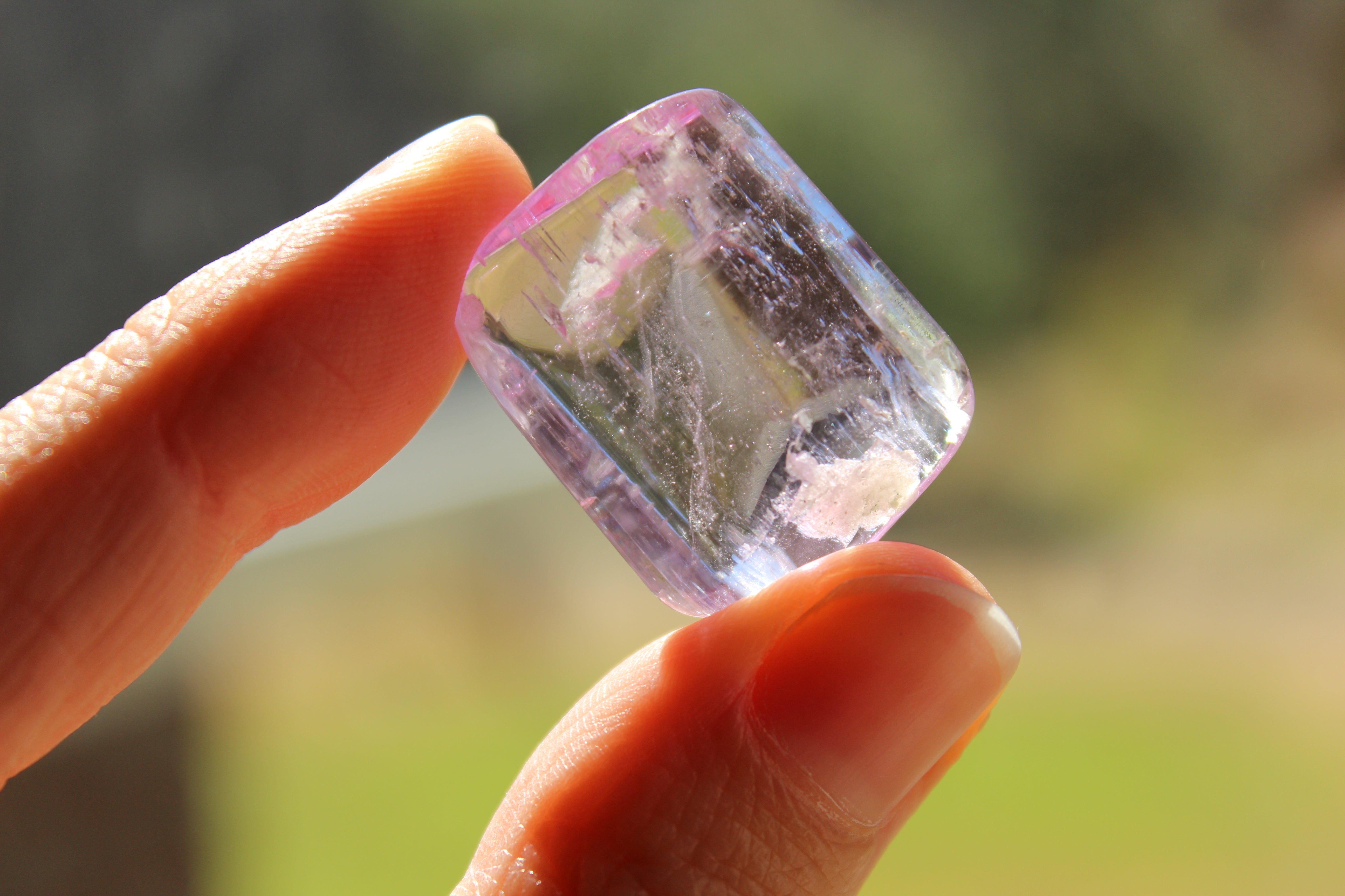 Polished pink kunzite 14, new