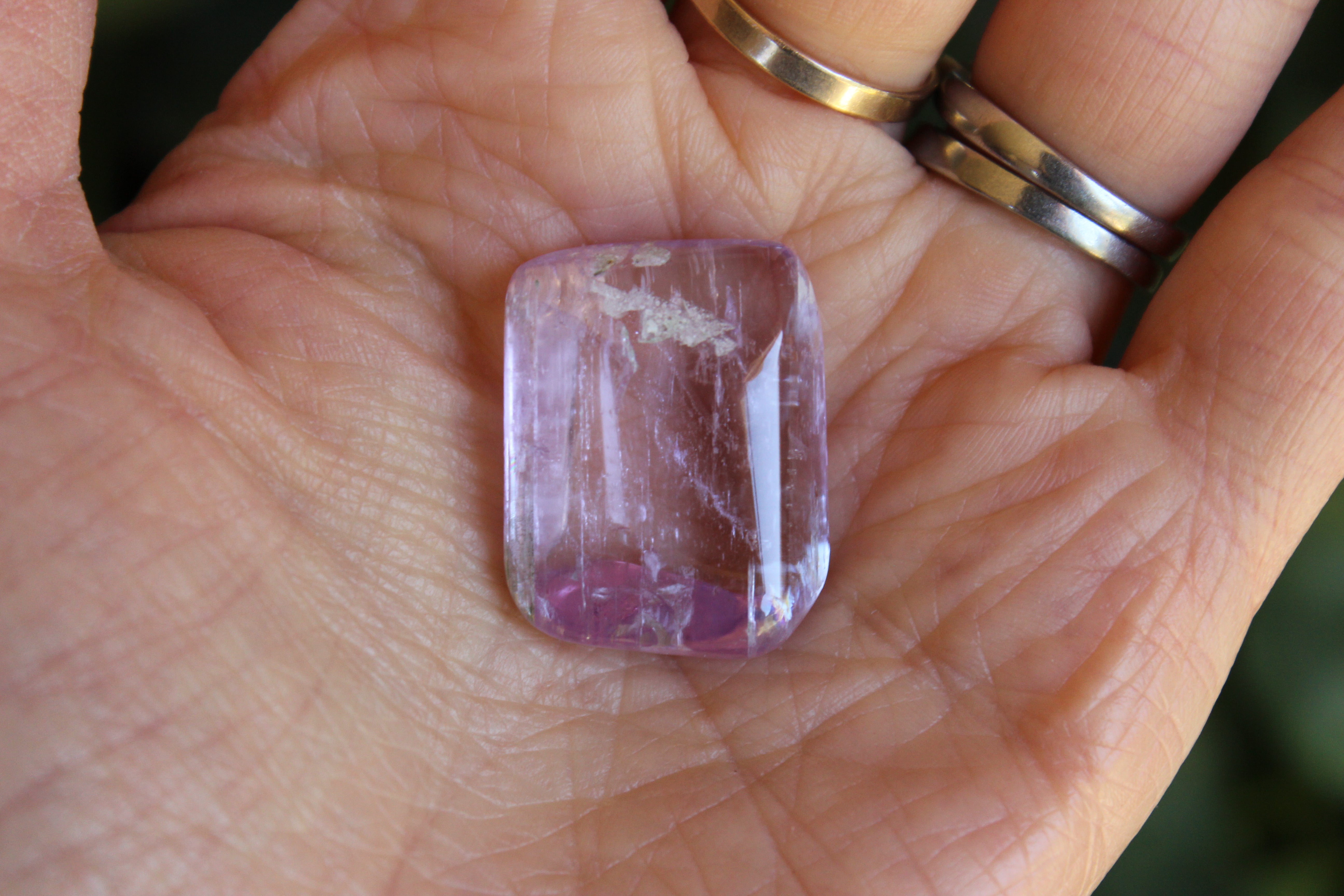 Polished pink kunzite 14, new