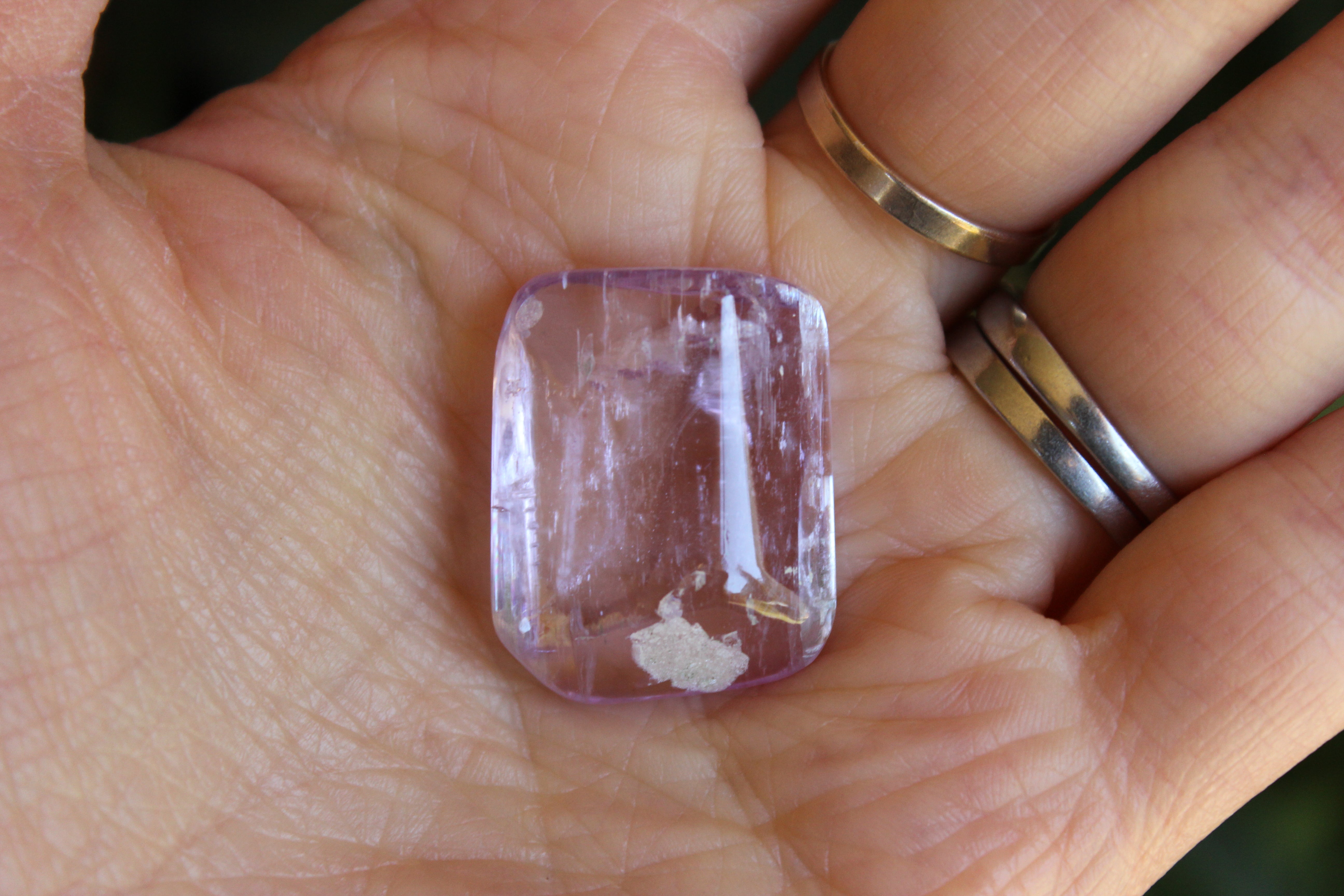 Polished pink kunzite 14, new