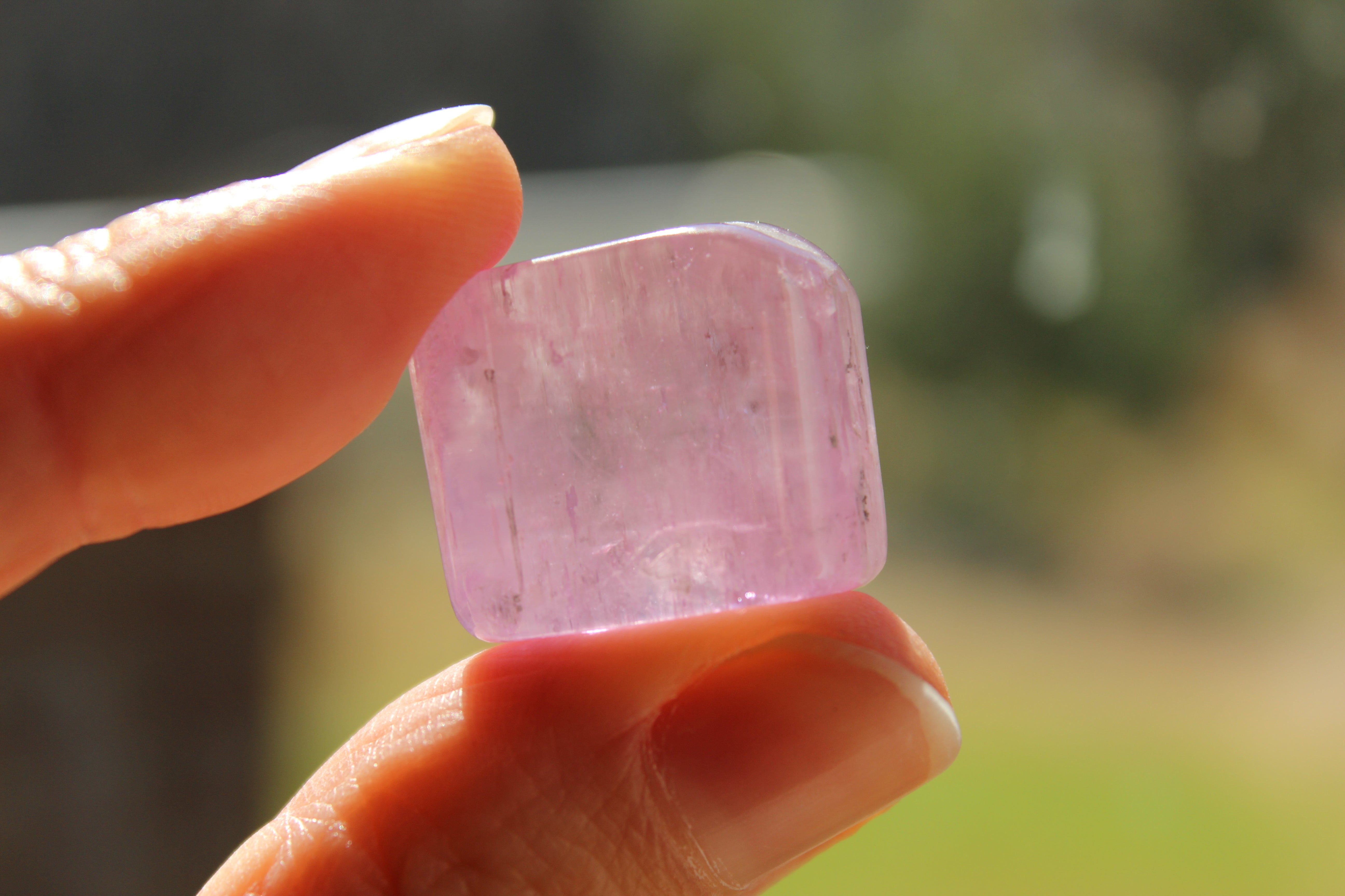 Polished pink kunzite 15, new