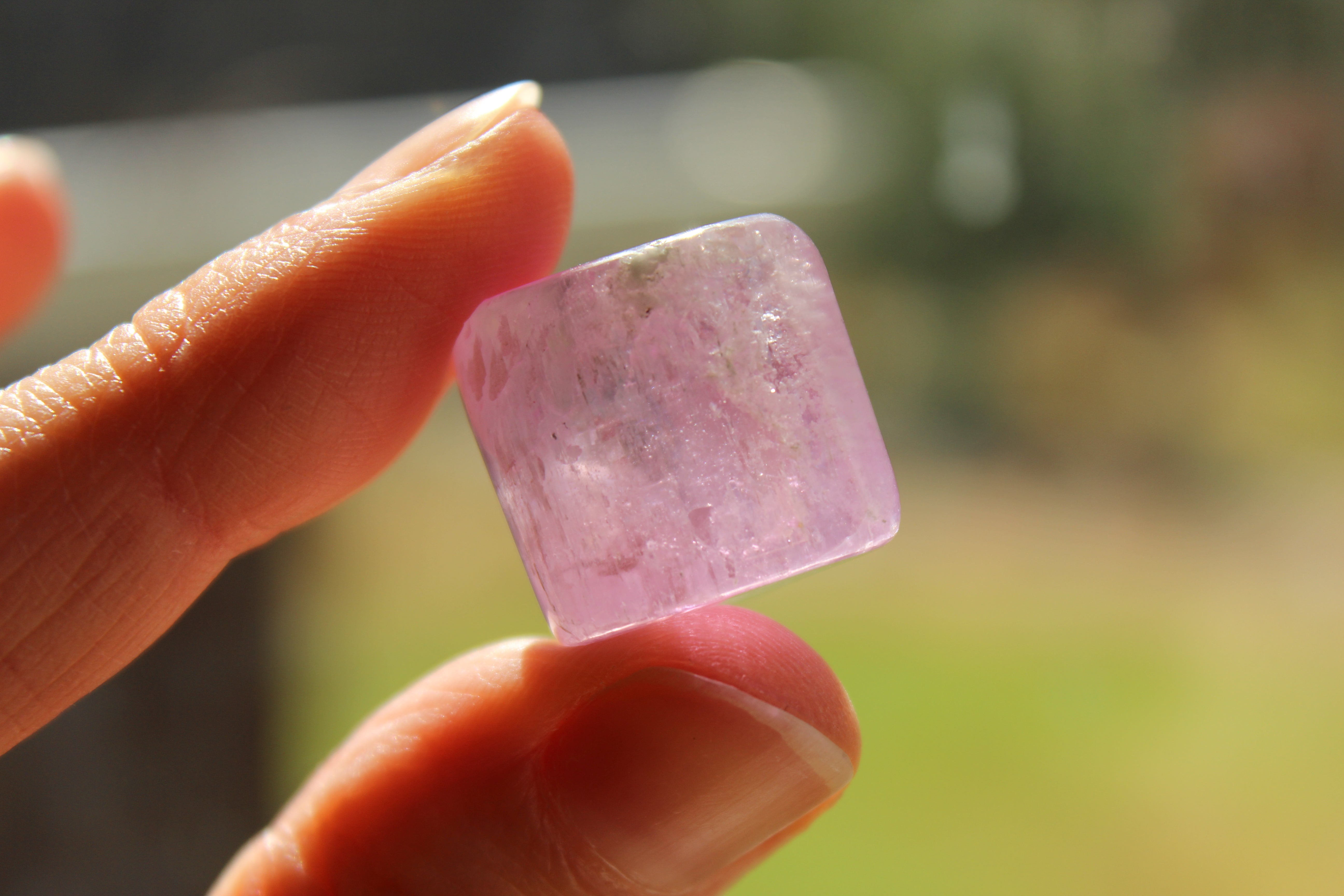 Polished pink kunzite 15, new