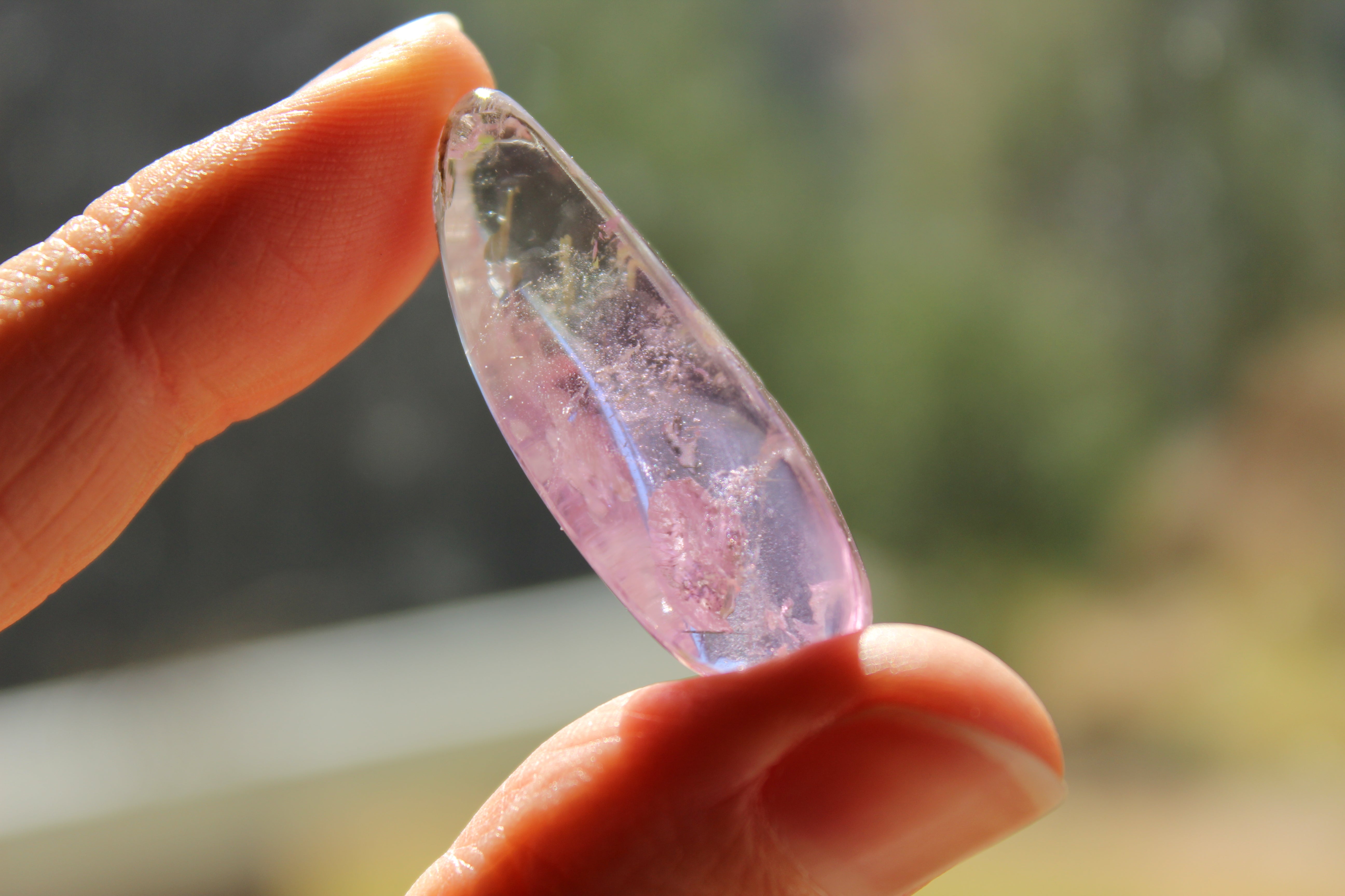 Polished pink kunzite 16, new