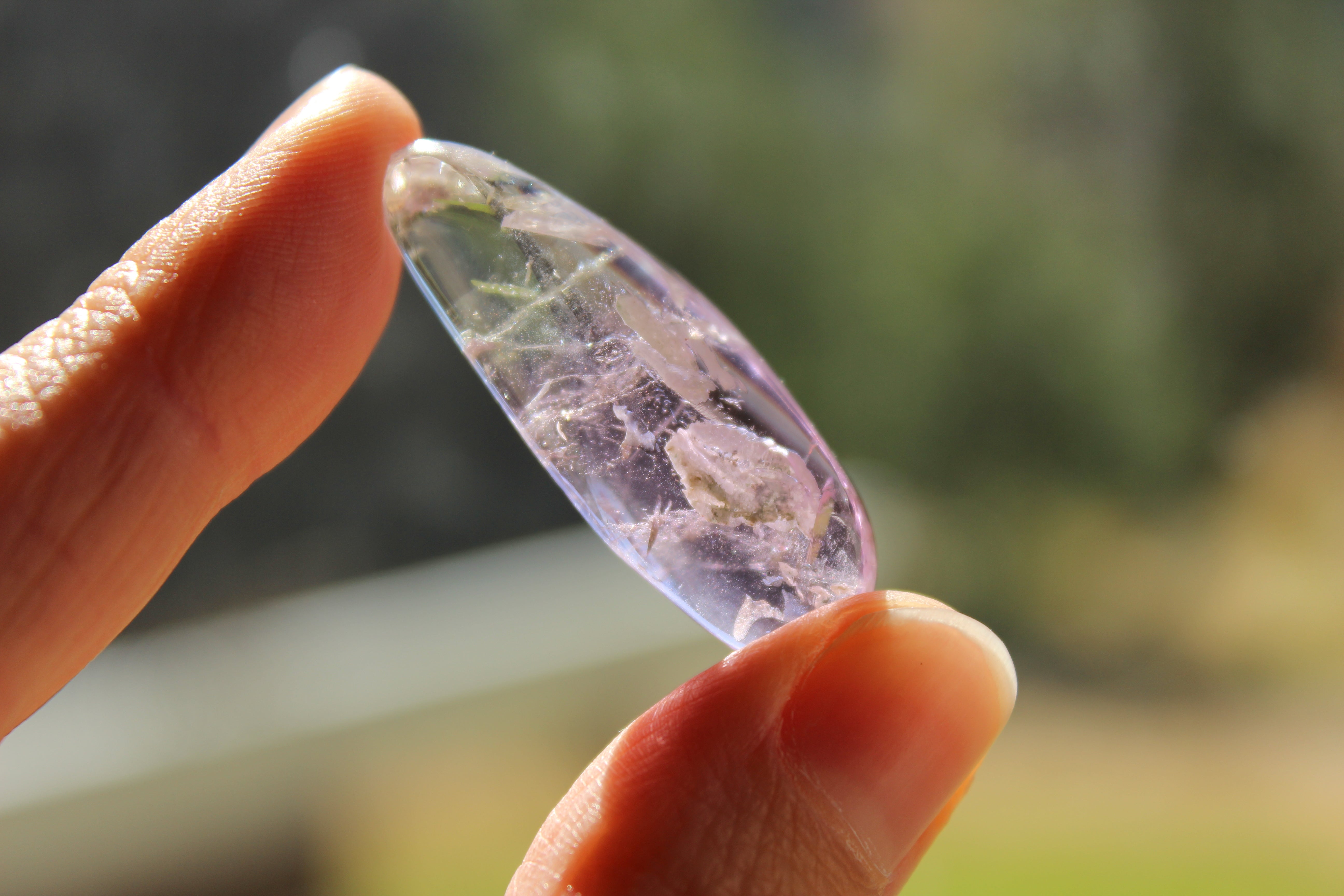 Polished pink kunzite 16, new