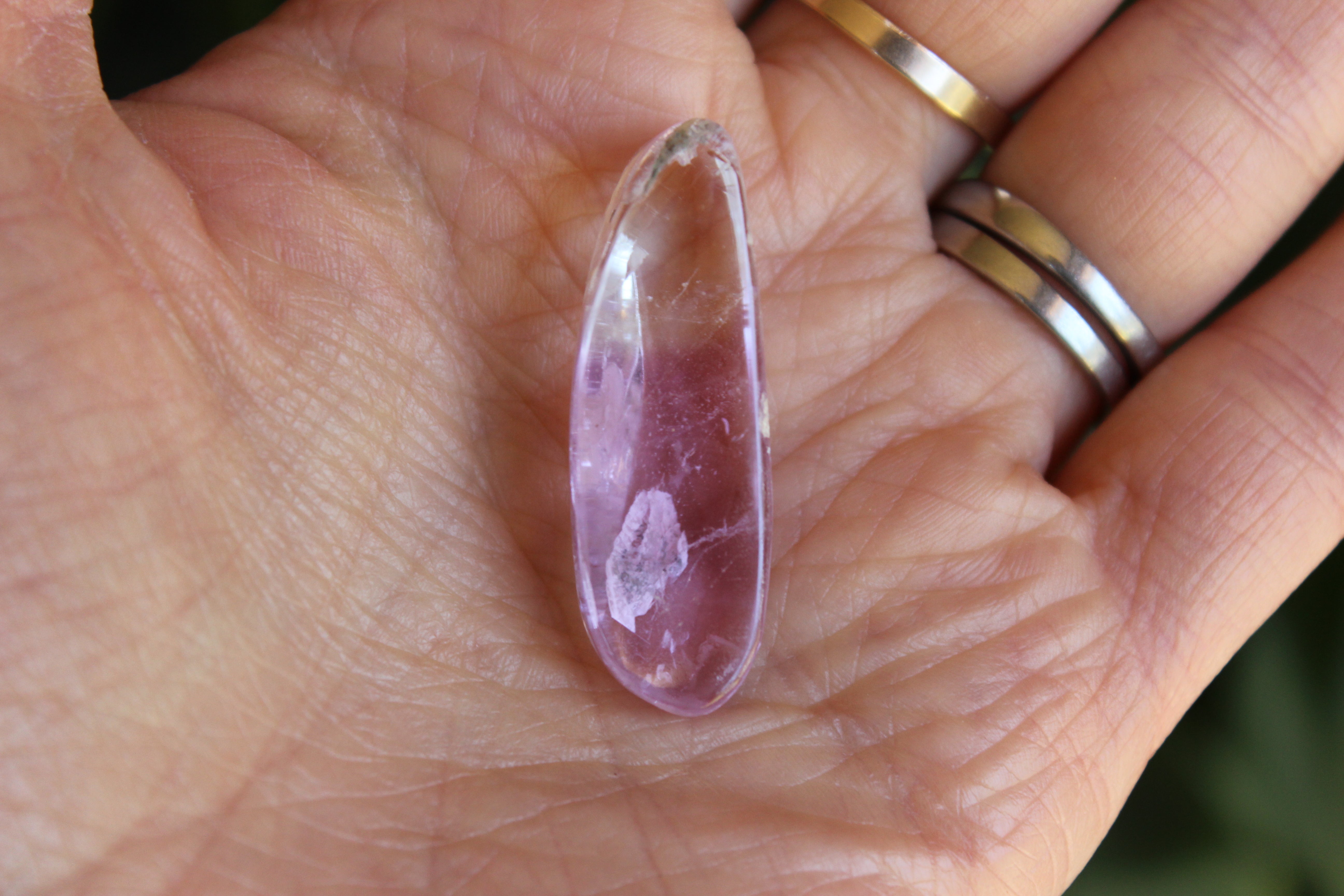Polished pink kunzite 16, new