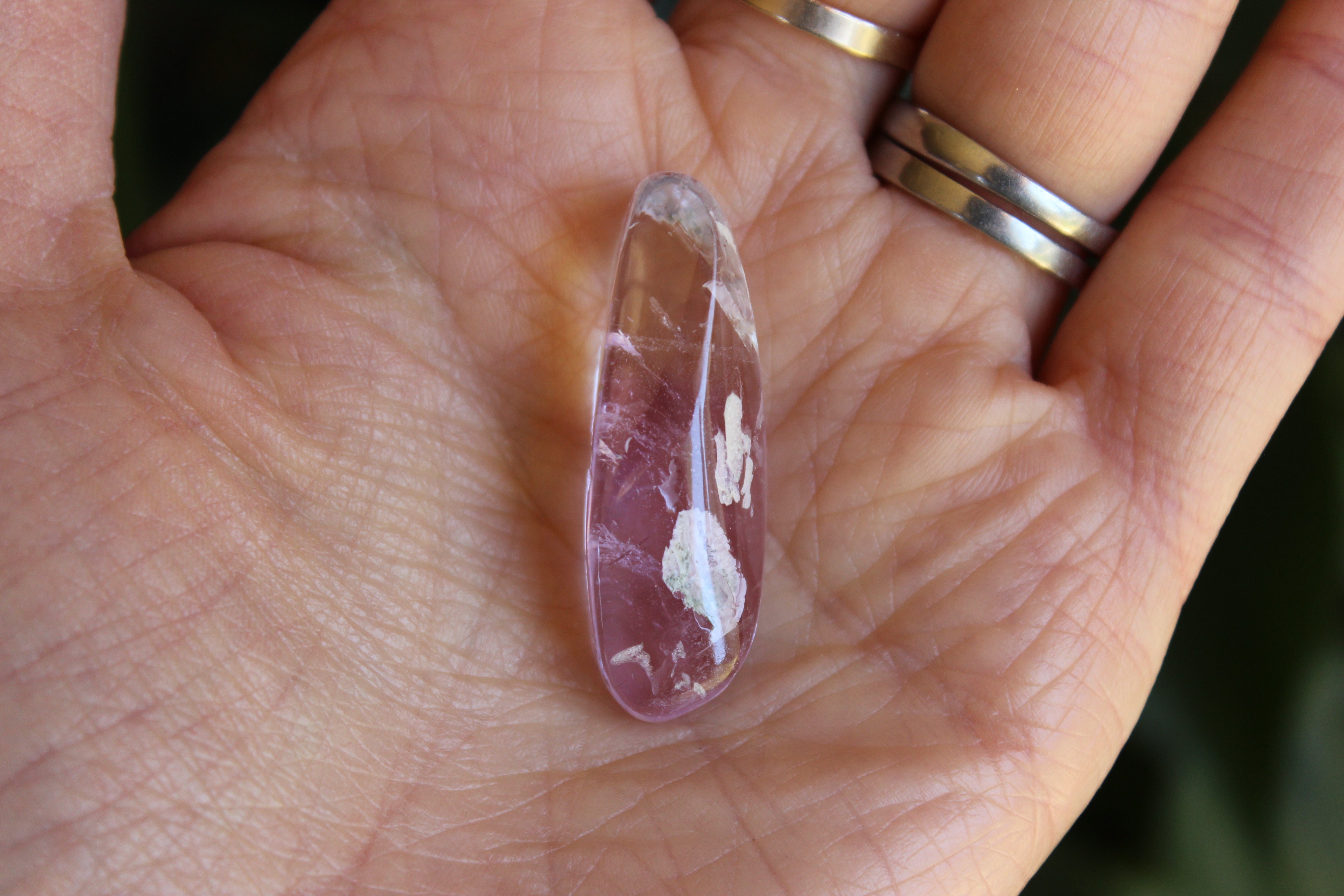 Polished pink kunzite 16, new