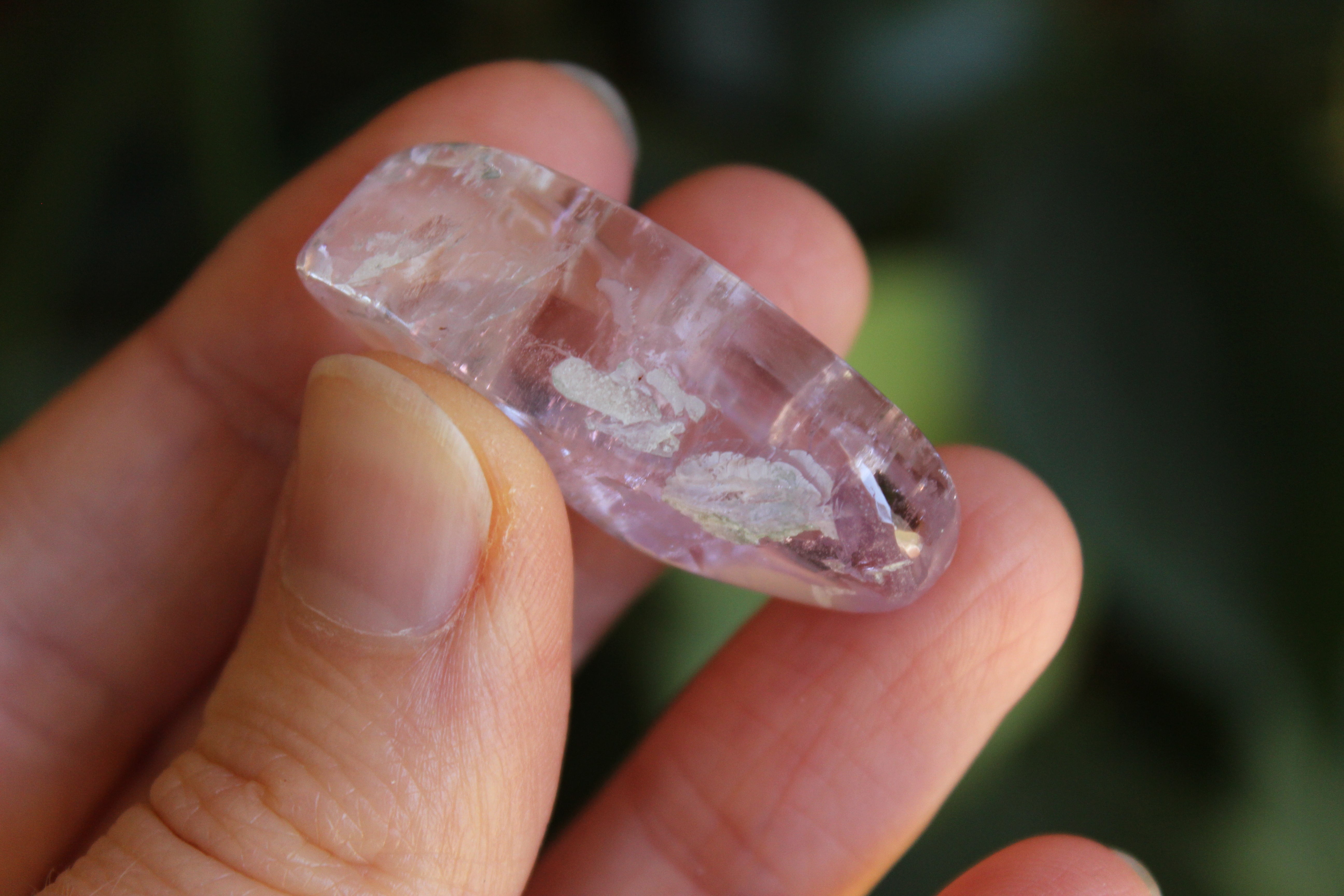 Polished pink kunzite 16, new