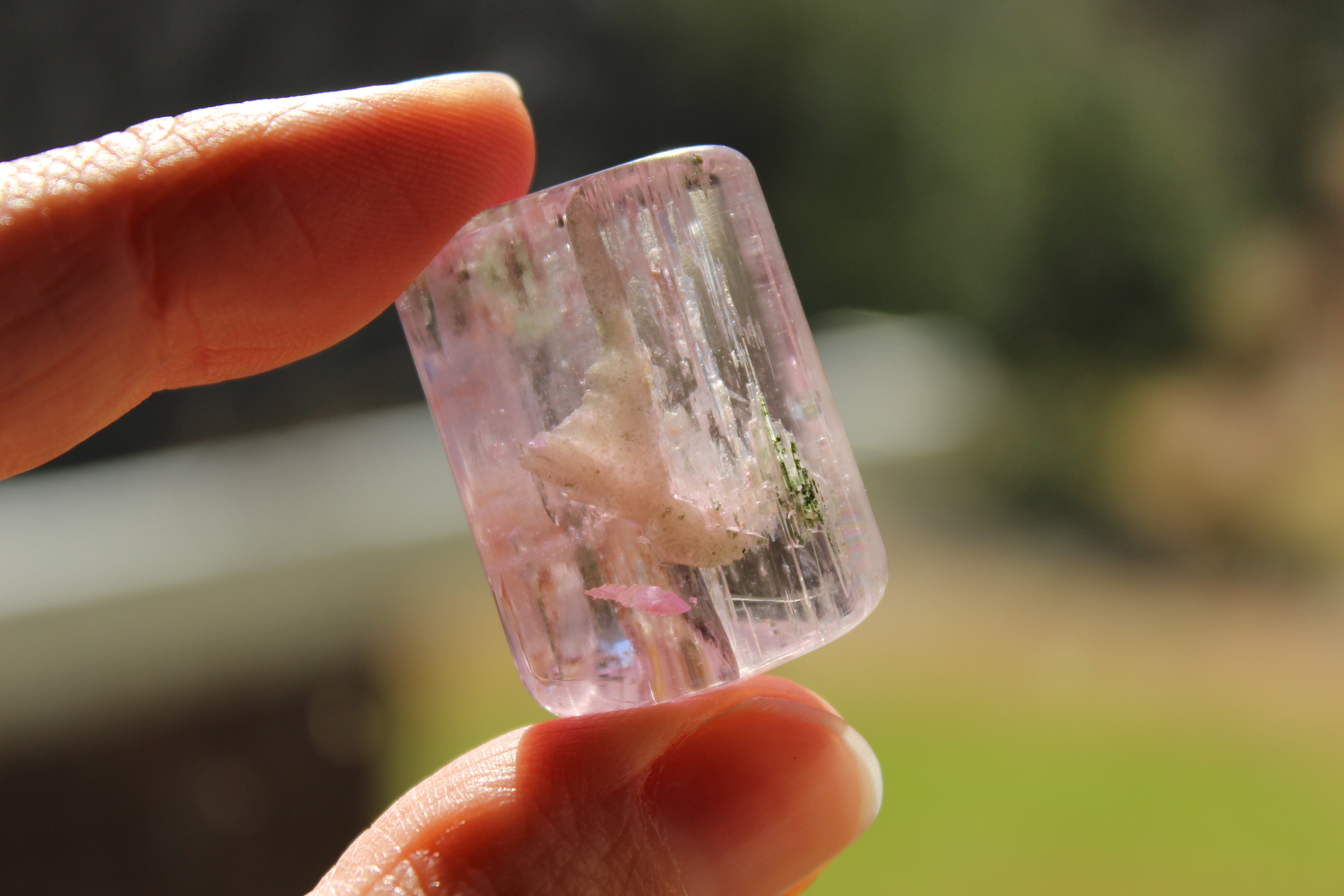 Polished pink kunzite 17, new