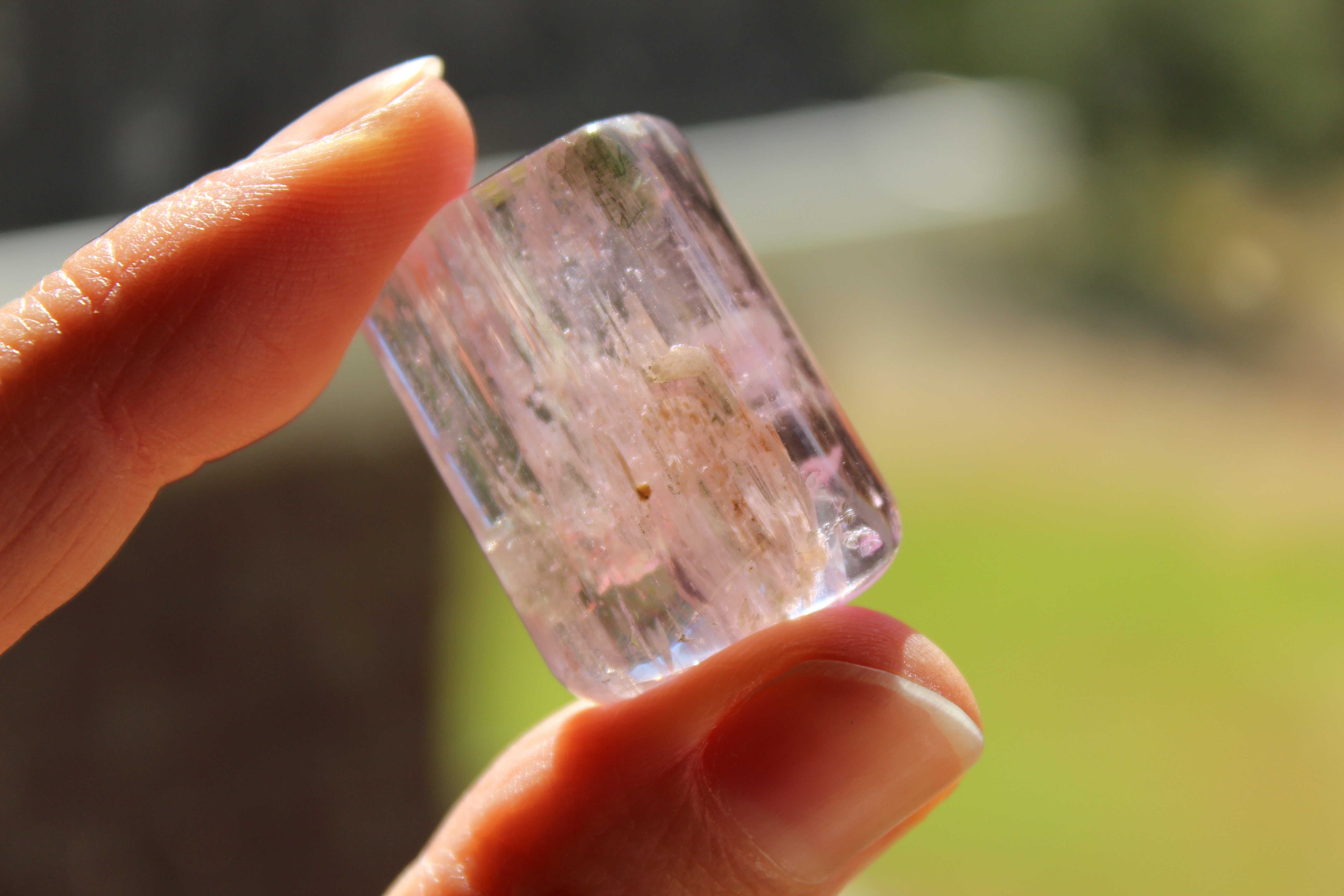 Polished pink kunzite 17, new
