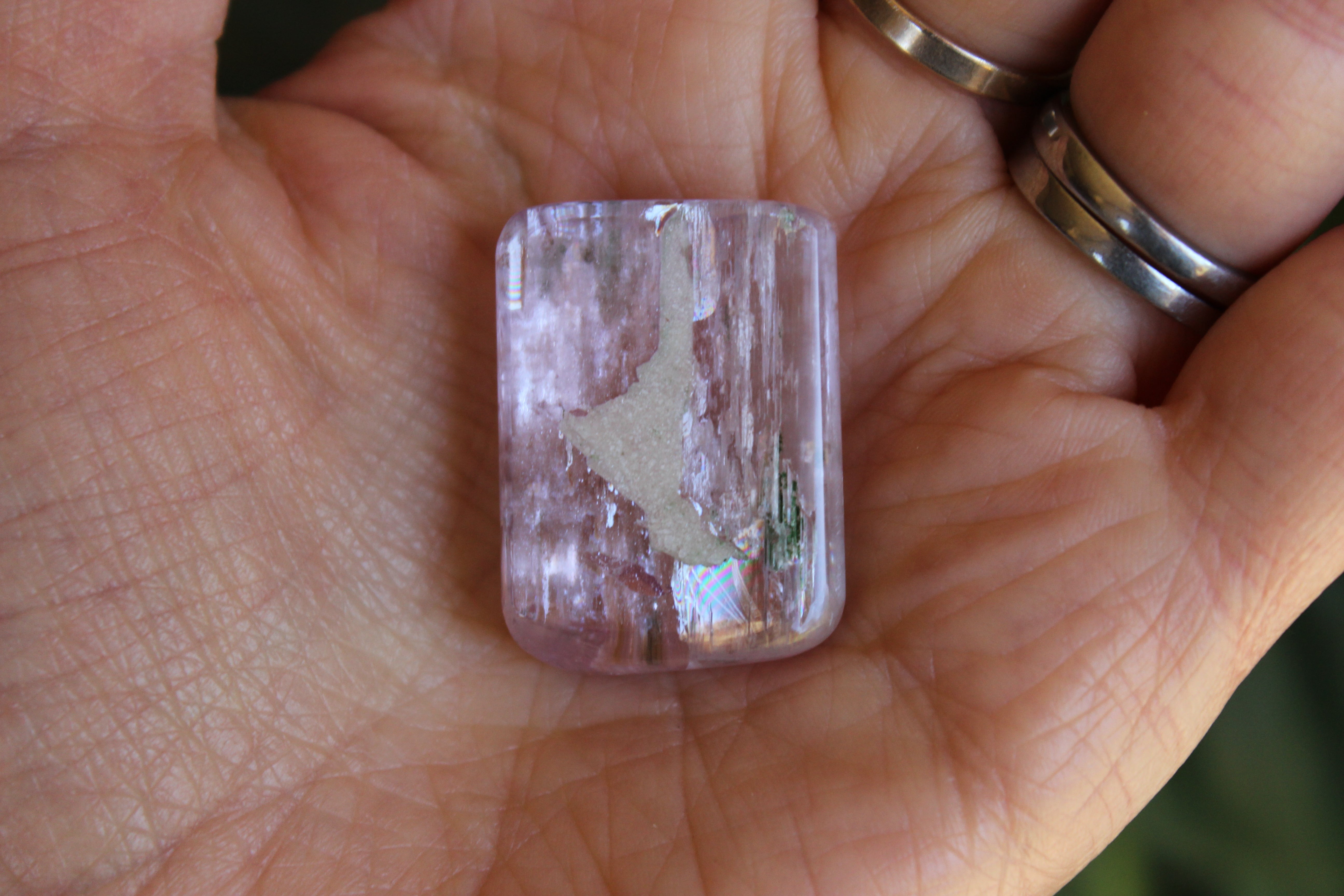 Polished pink kunzite 17, new