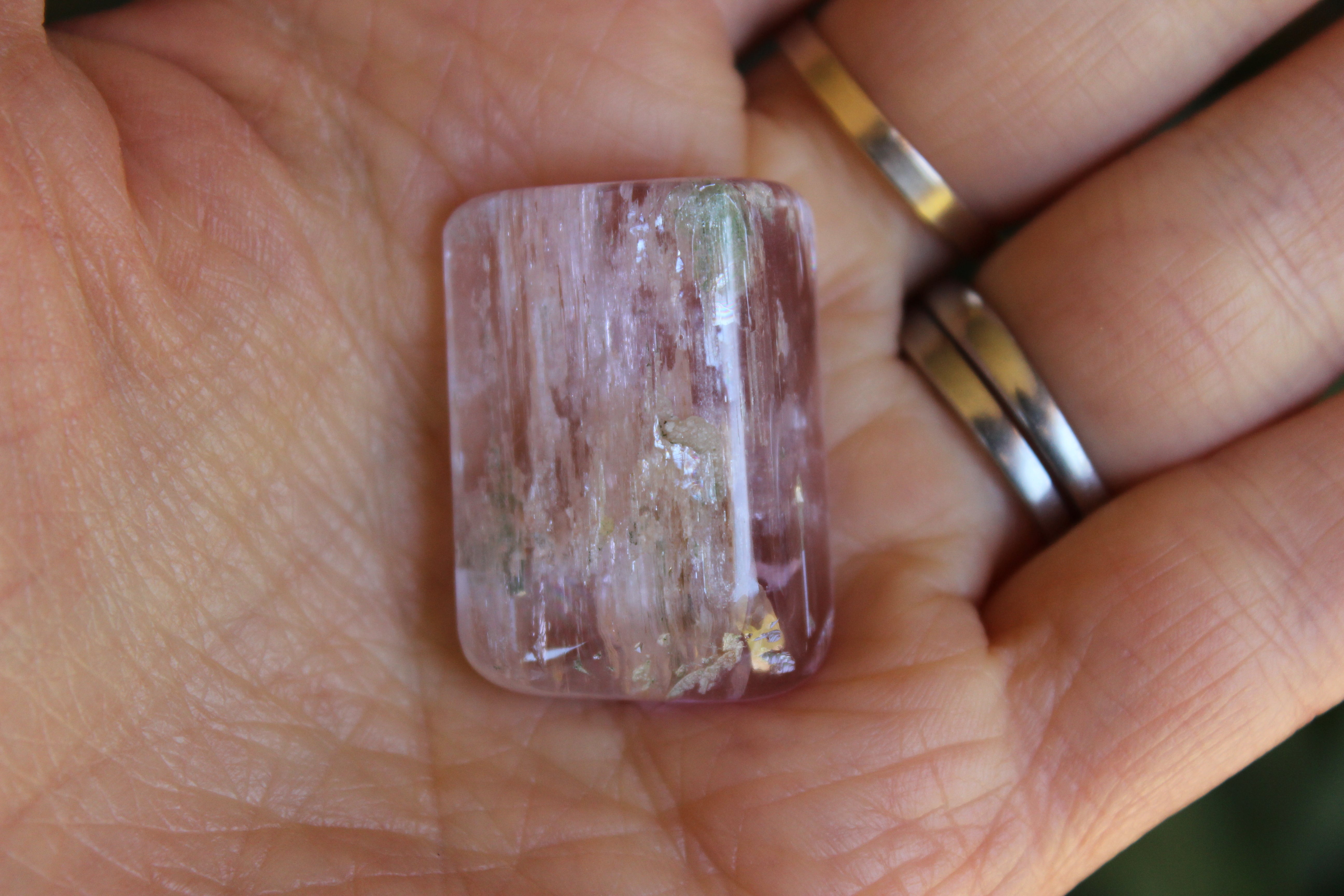 Polished pink kunzite 17, new