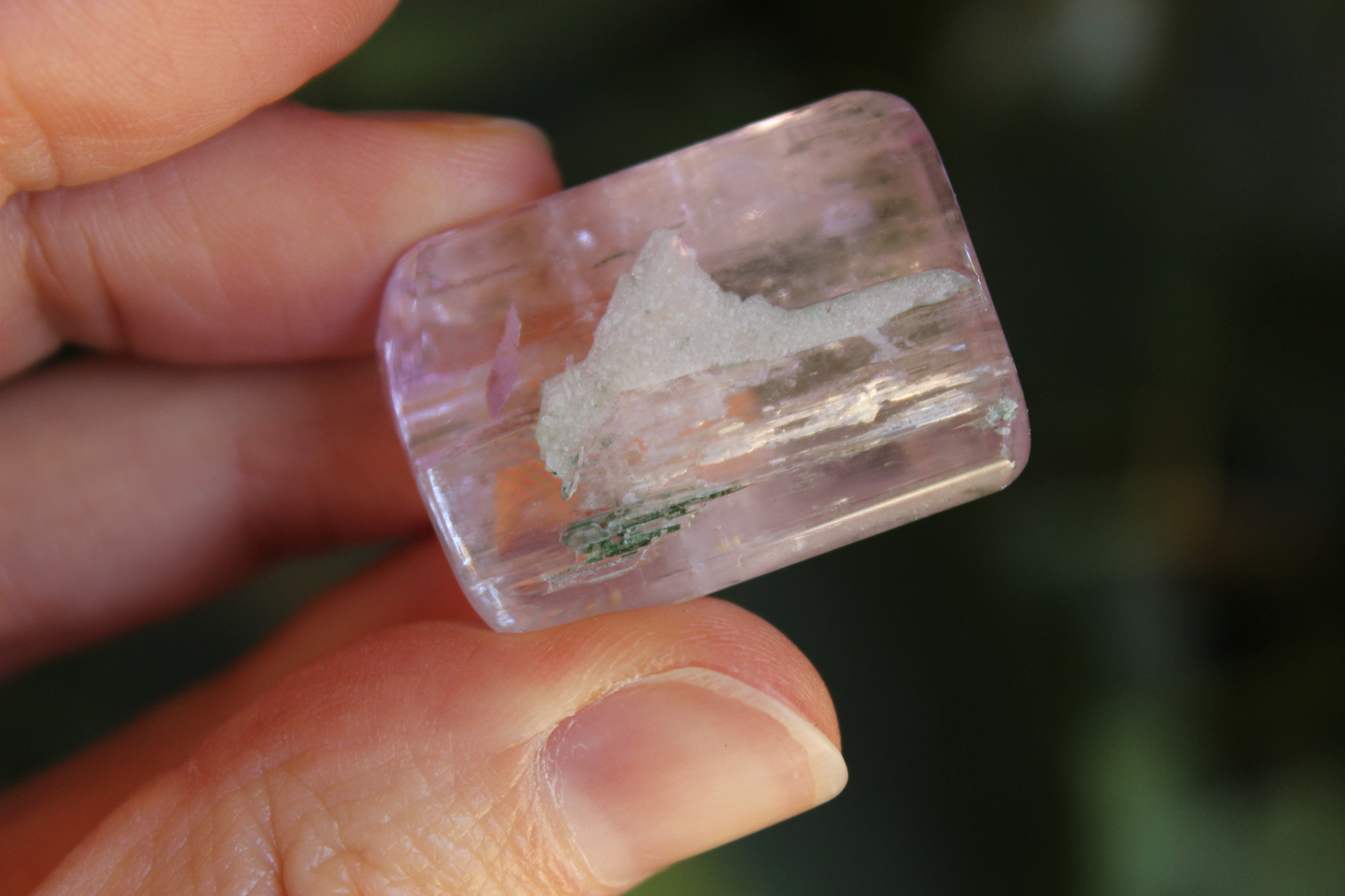 Polished pink kunzite 17, new