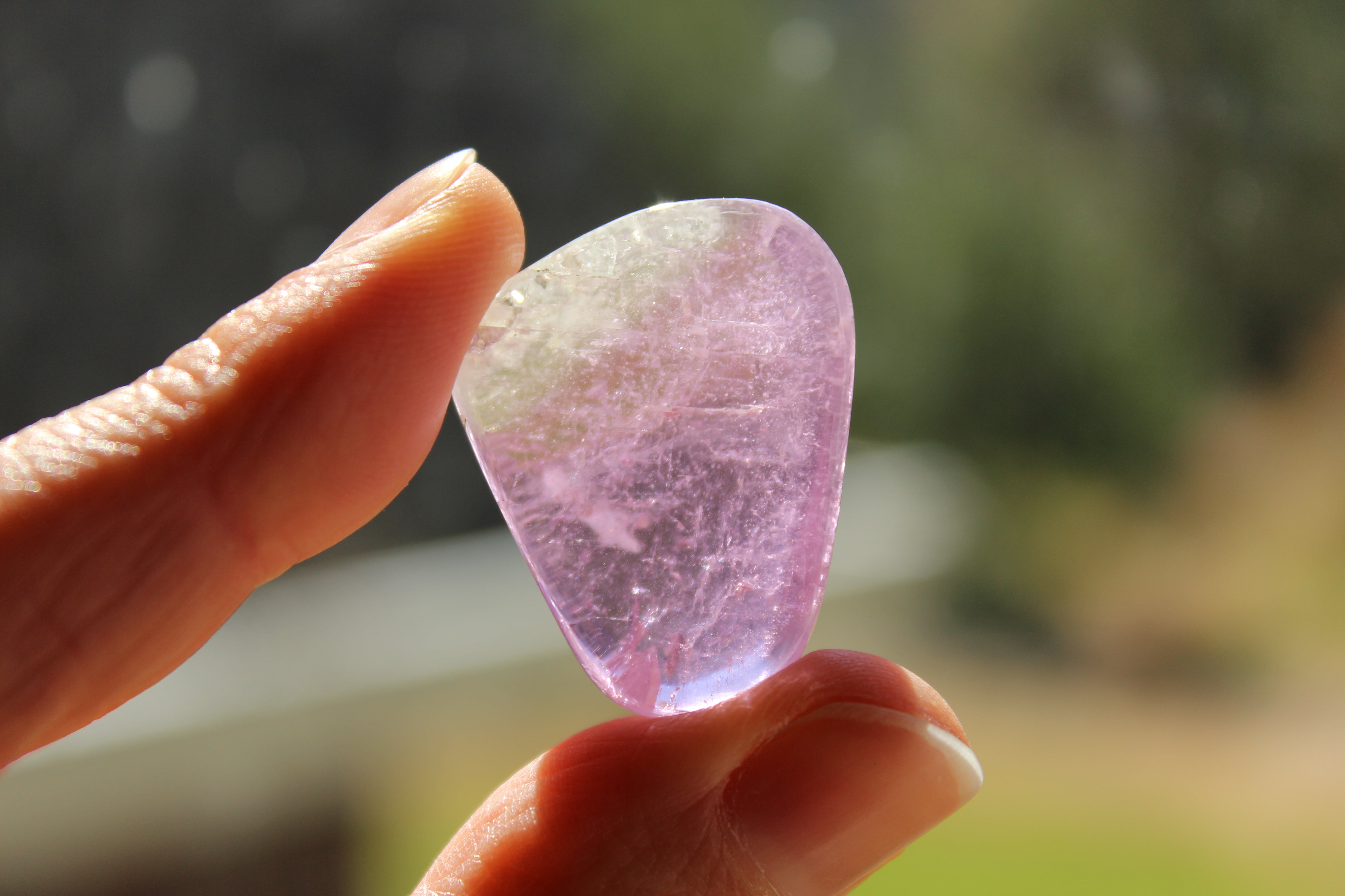 Polished pink kunzite 18, new